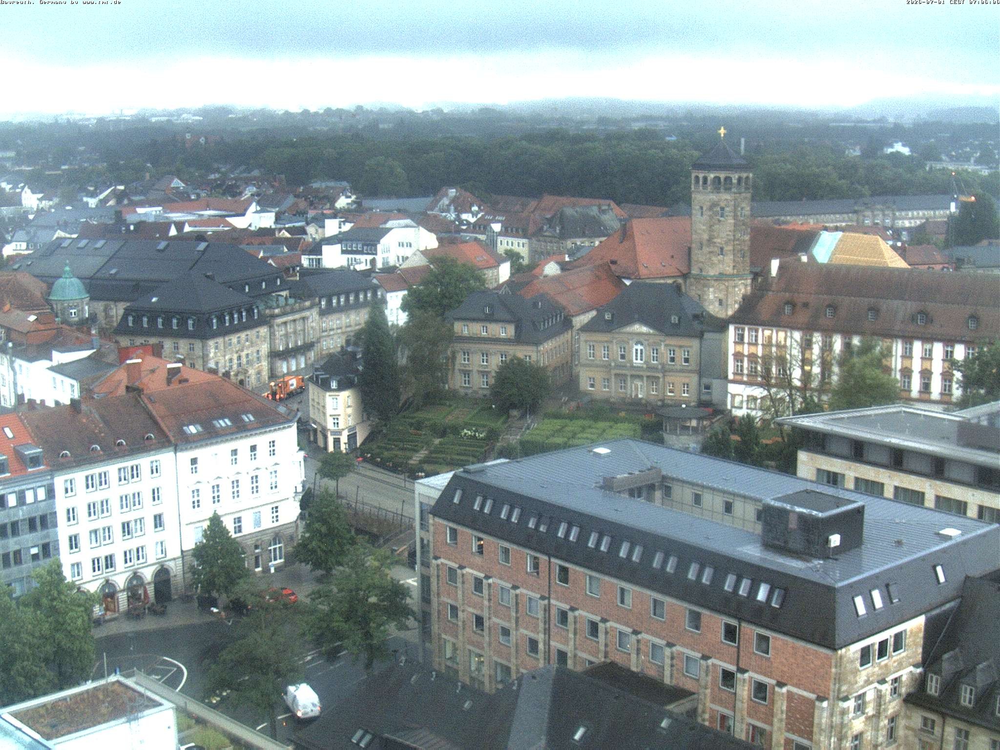 Archiv Foto Webcam Bayreuth: Blick vom Rathaus