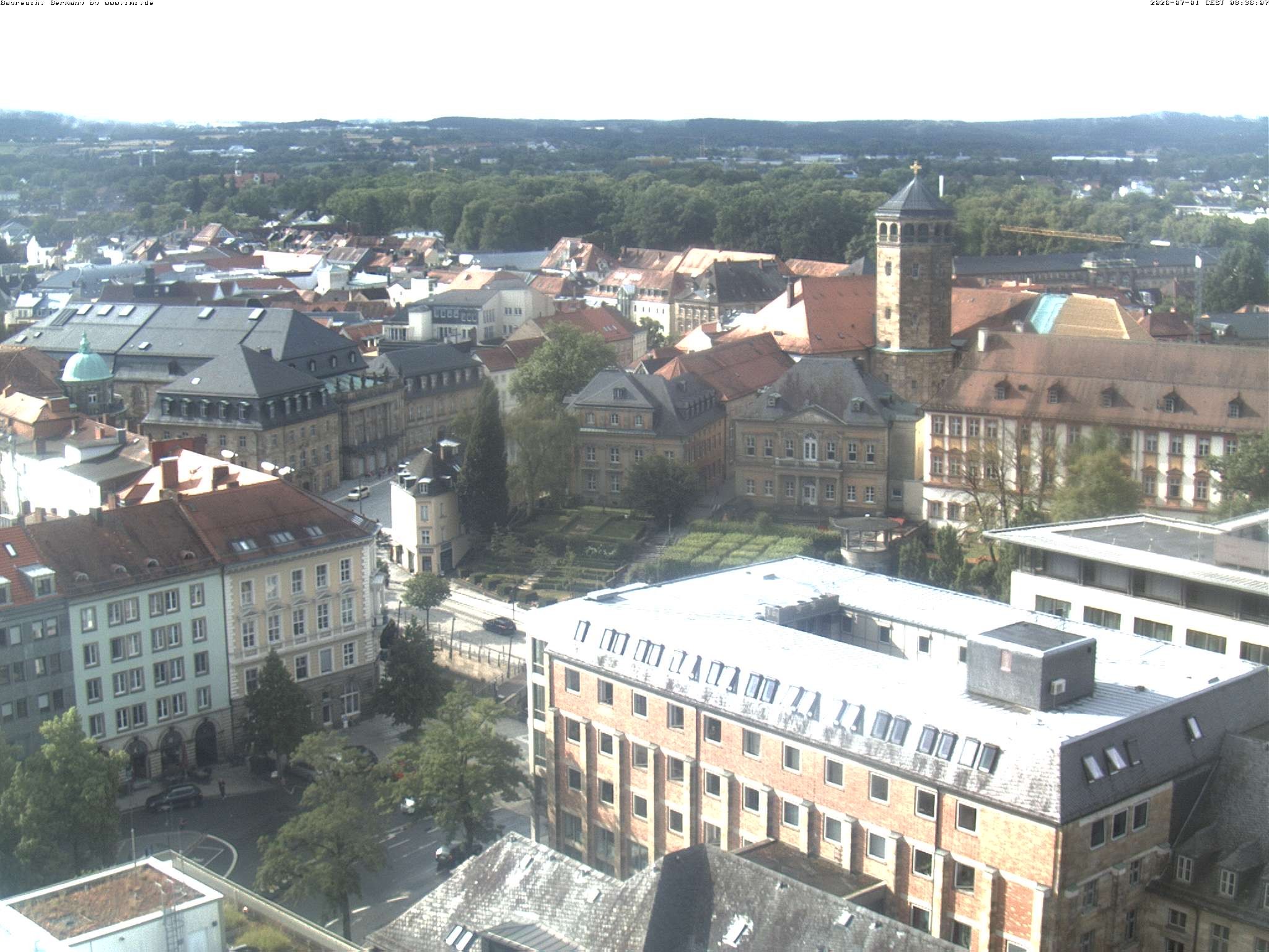 Archiv Foto Webcam Bayreuth: Blick vom Rathaus