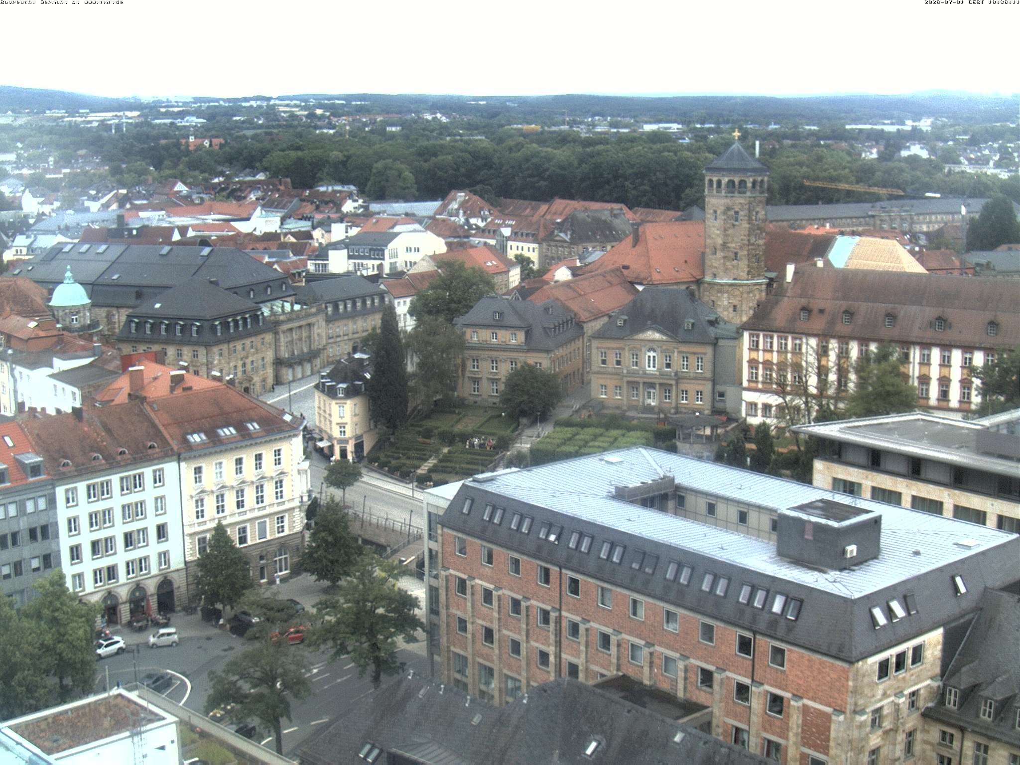 Archiv Foto Webcam Bayreuth: Blick vom Rathaus