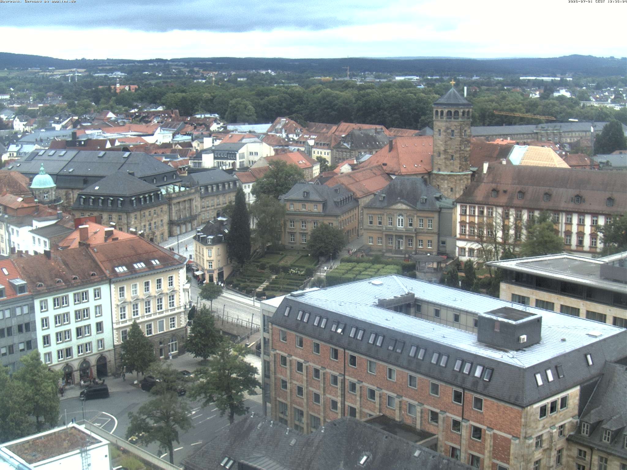 Archiv Foto Webcam Bayreuth: Blick vom Rathaus