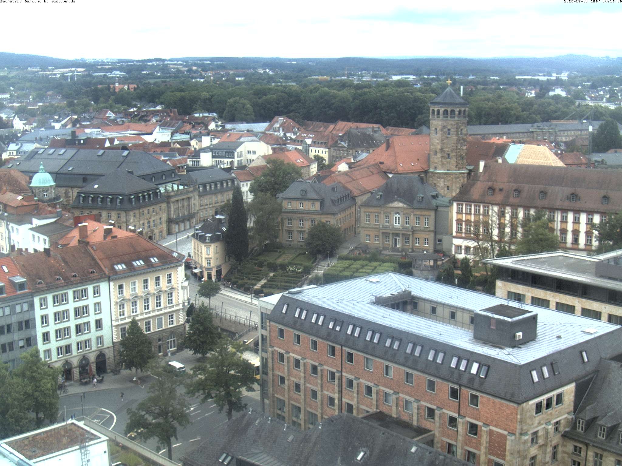 Archiv Foto Webcam Bayreuth: Blick vom Rathaus