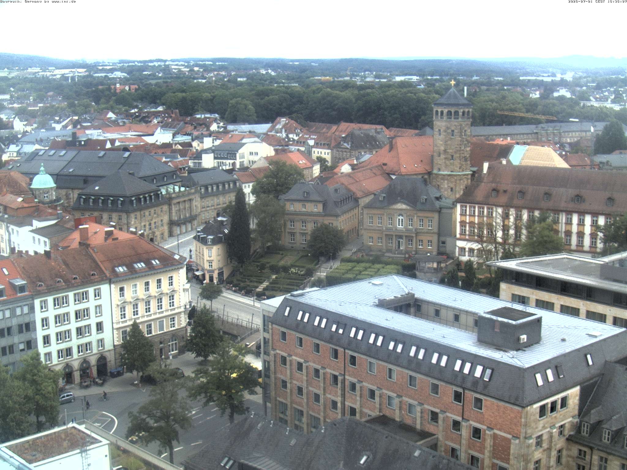 Archiv Foto Webcam Bayreuth: Blick vom Rathaus