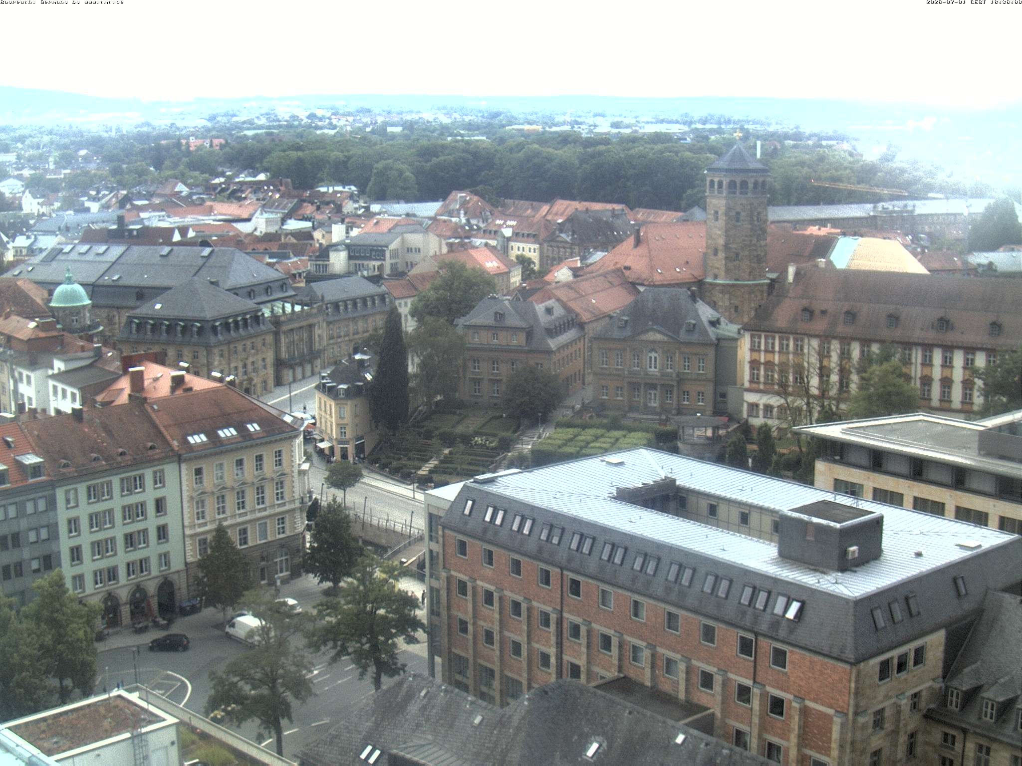 Archiv Foto Webcam Bayreuth: Blick vom Rathaus