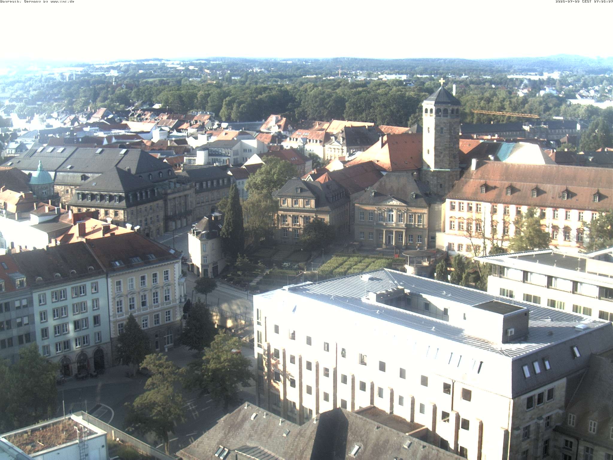 Archiv Foto Webcam Bayreuth: Blick vom Rathaus