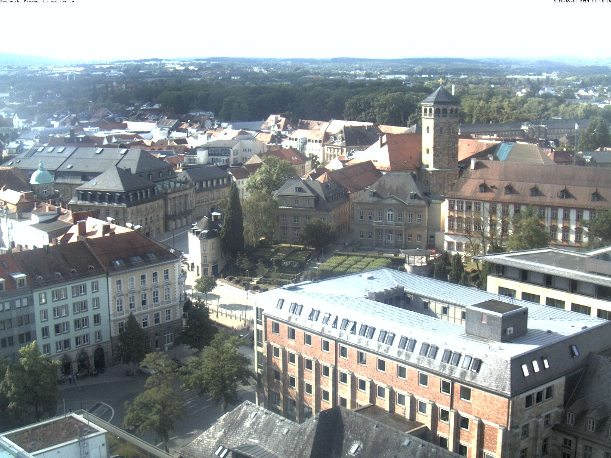 Archiv Foto Webcam Bayreuth: Blick vom Rathaus