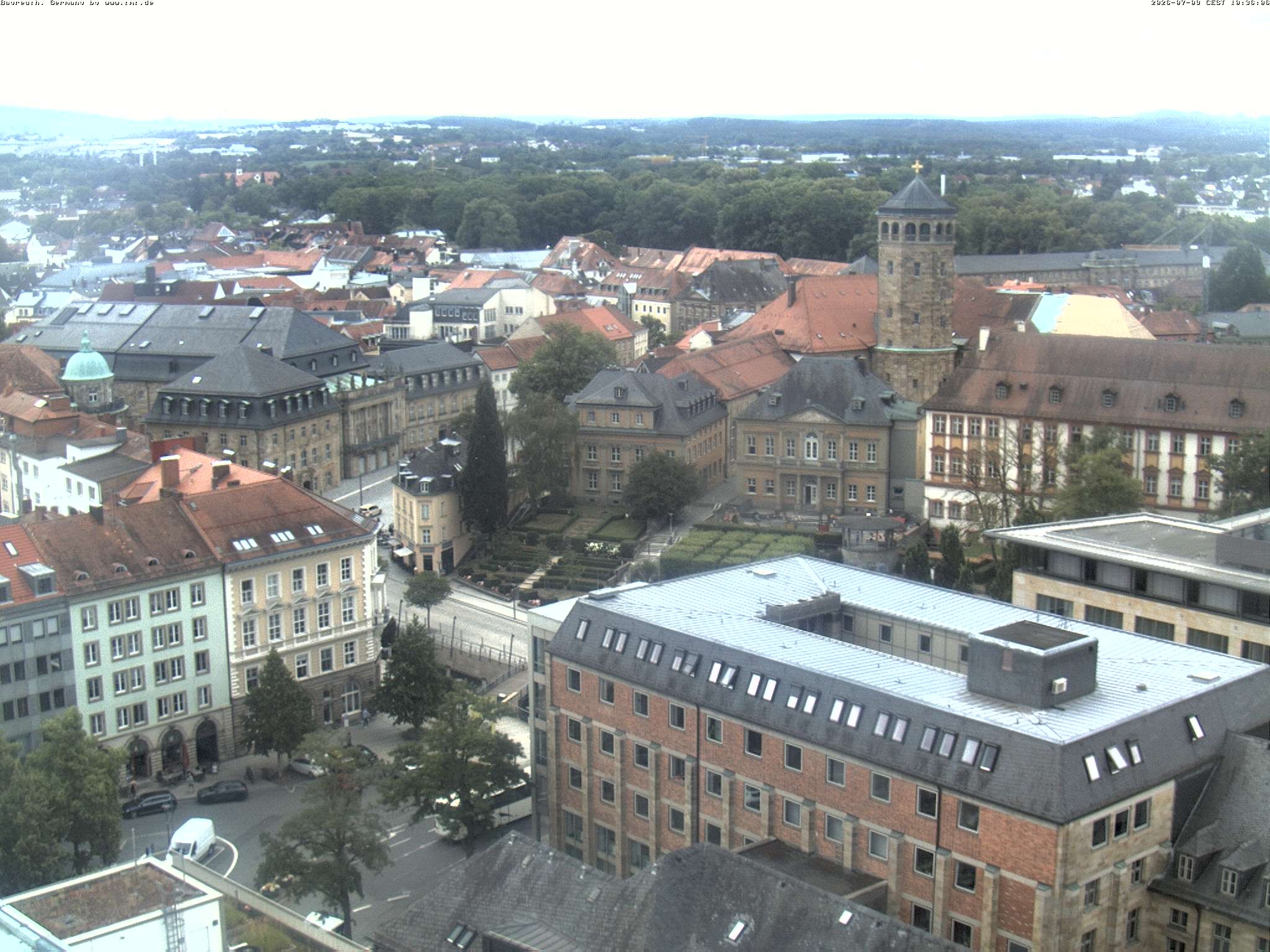 Archiv Foto Webcam Bayreuth: Blick vom Rathaus