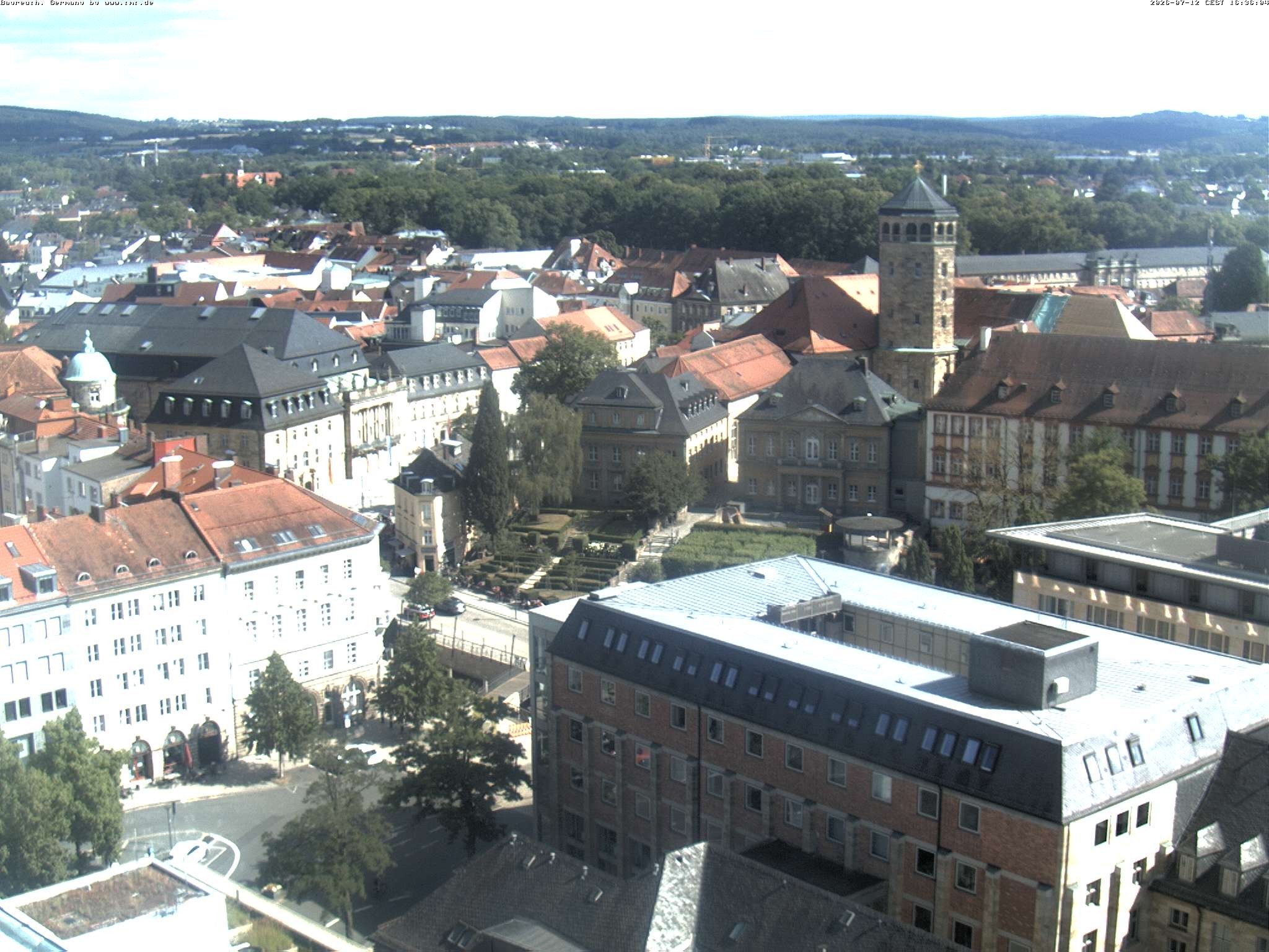 Archived image Webcam Bayreuth City Centre