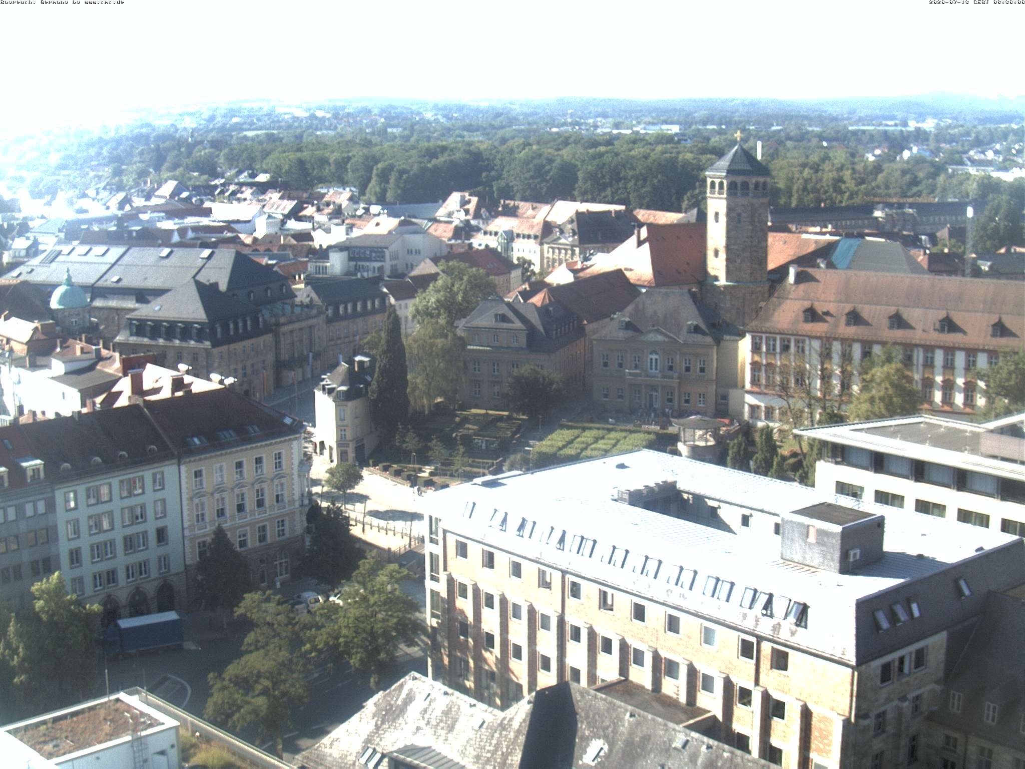 Archiv Foto Webcam Bayreuth: Blick vom Rathaus