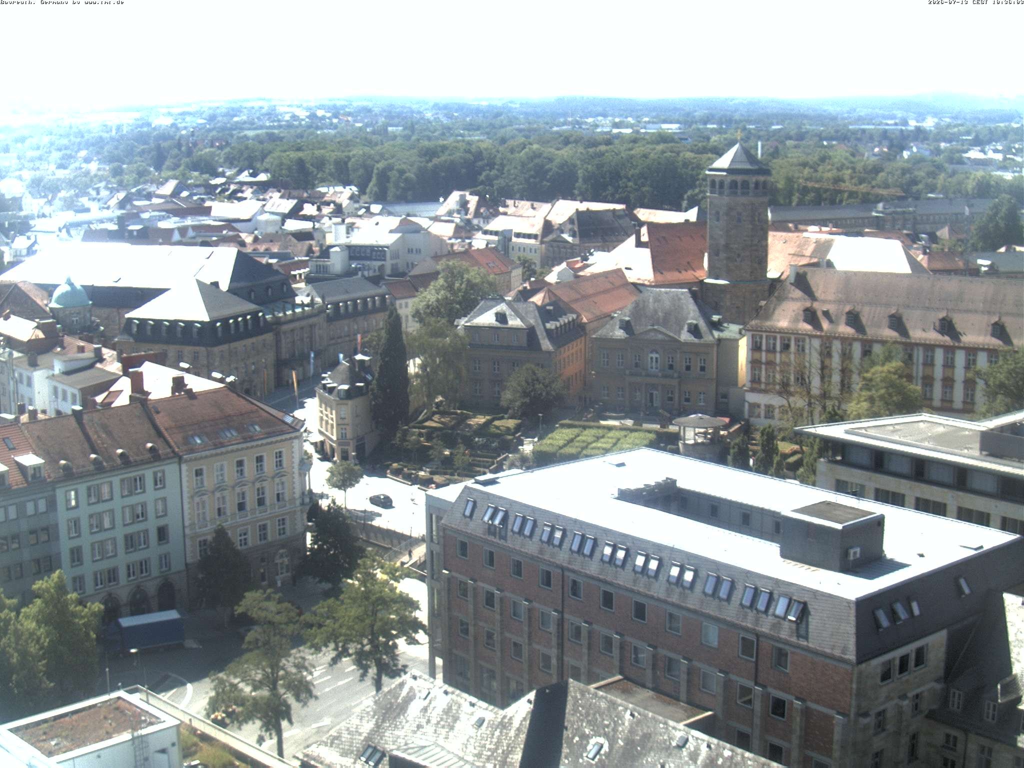 Archiv Foto Webcam Bayreuth: Blick vom Rathaus