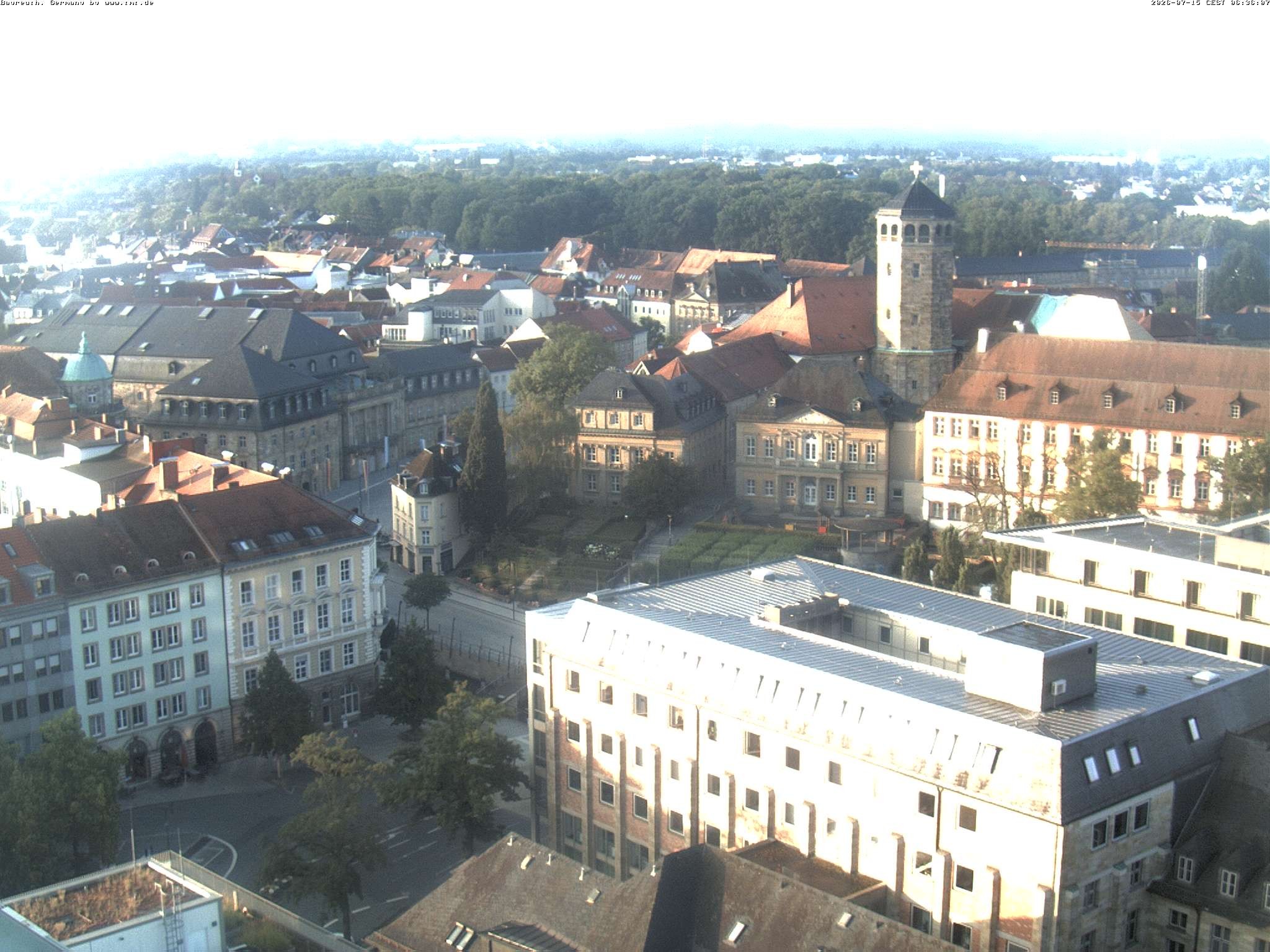 Archiv Foto Webcam Bayreuth: Blick vom Rathaus