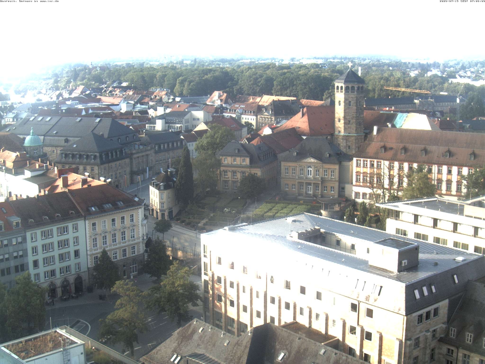 Archiv Foto Webcam Bayreuth: Blick vom Rathaus