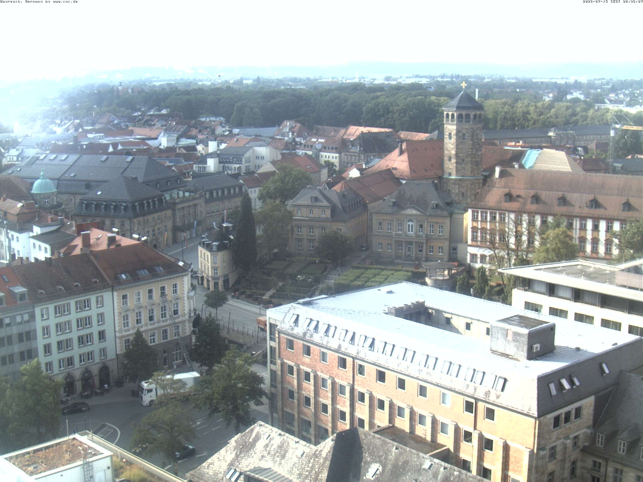 Archiv Foto Webcam Bayreuth: Blick vom Rathaus