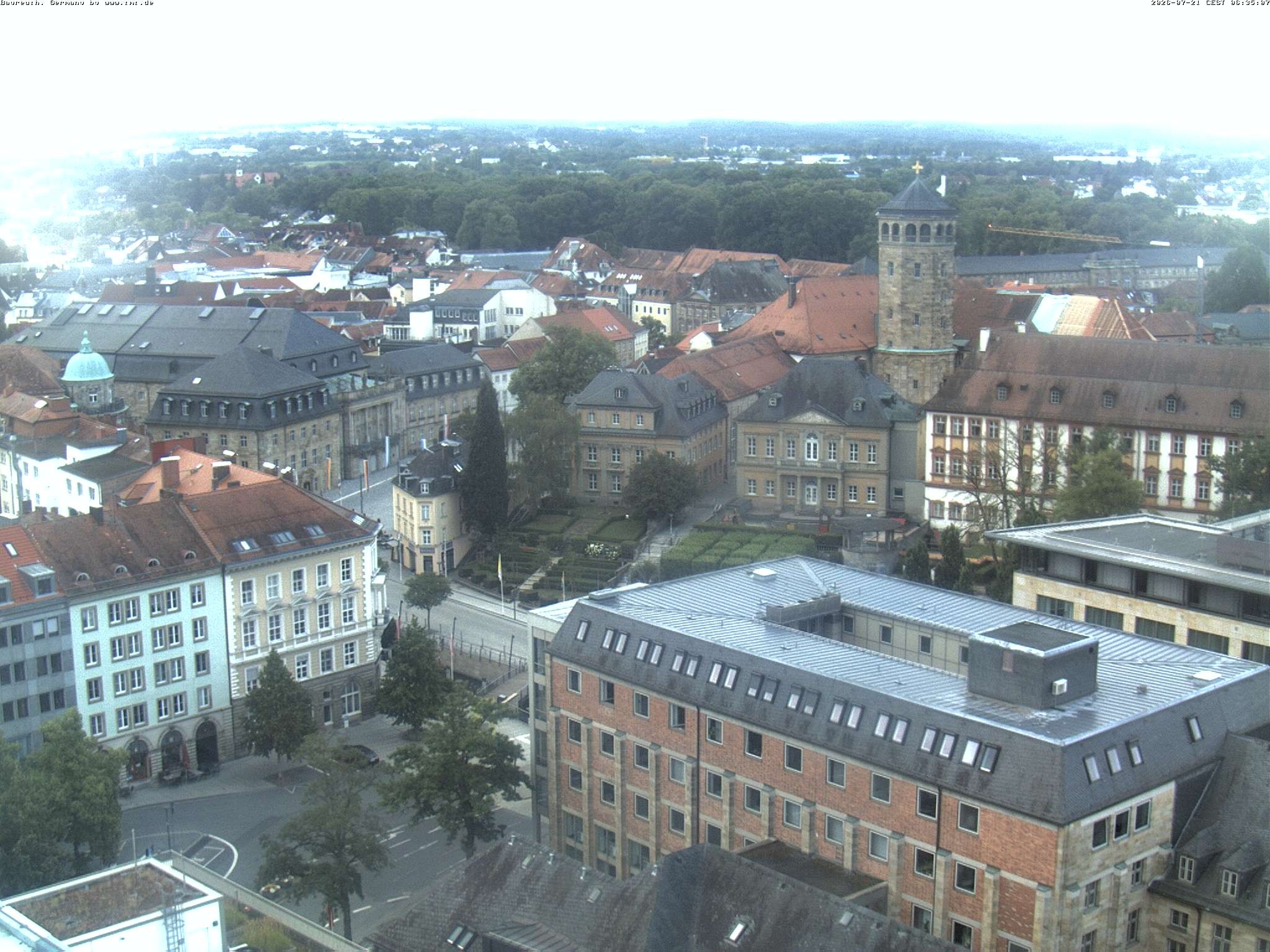 Archiv Foto Webcam Bayreuth: Blick vom Rathaus