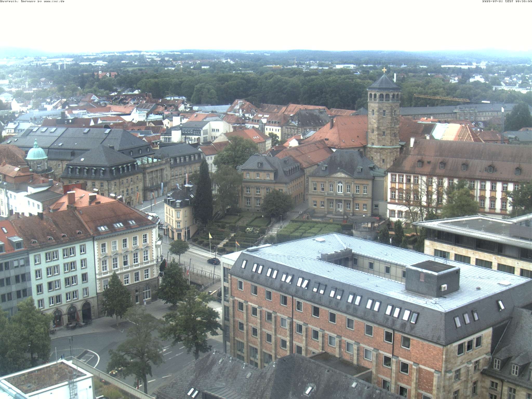 Archiv Foto Webcam Bayreuth: Blick vom Rathaus