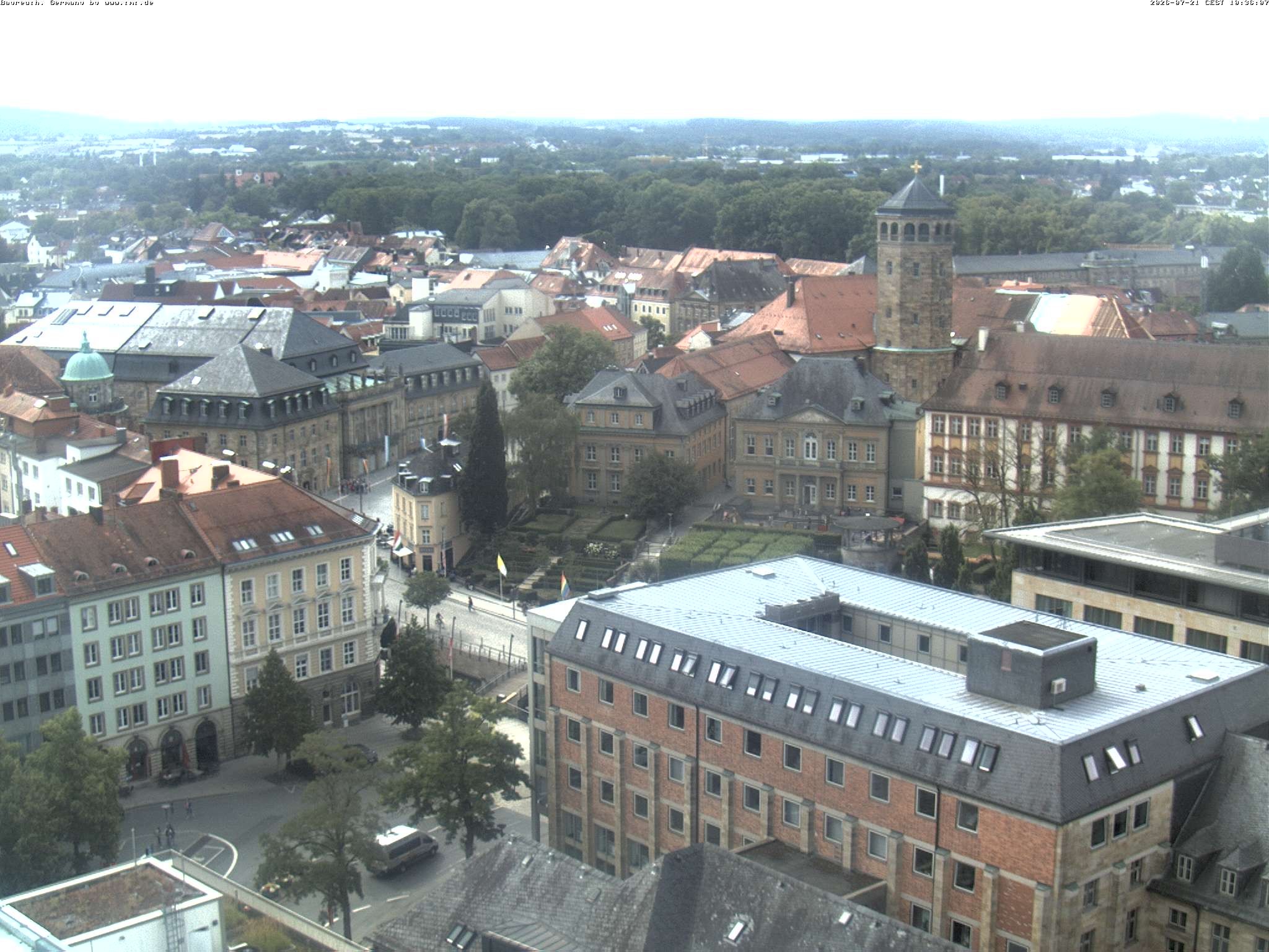 Archiv Foto Webcam Bayreuth: Blick vom Rathaus