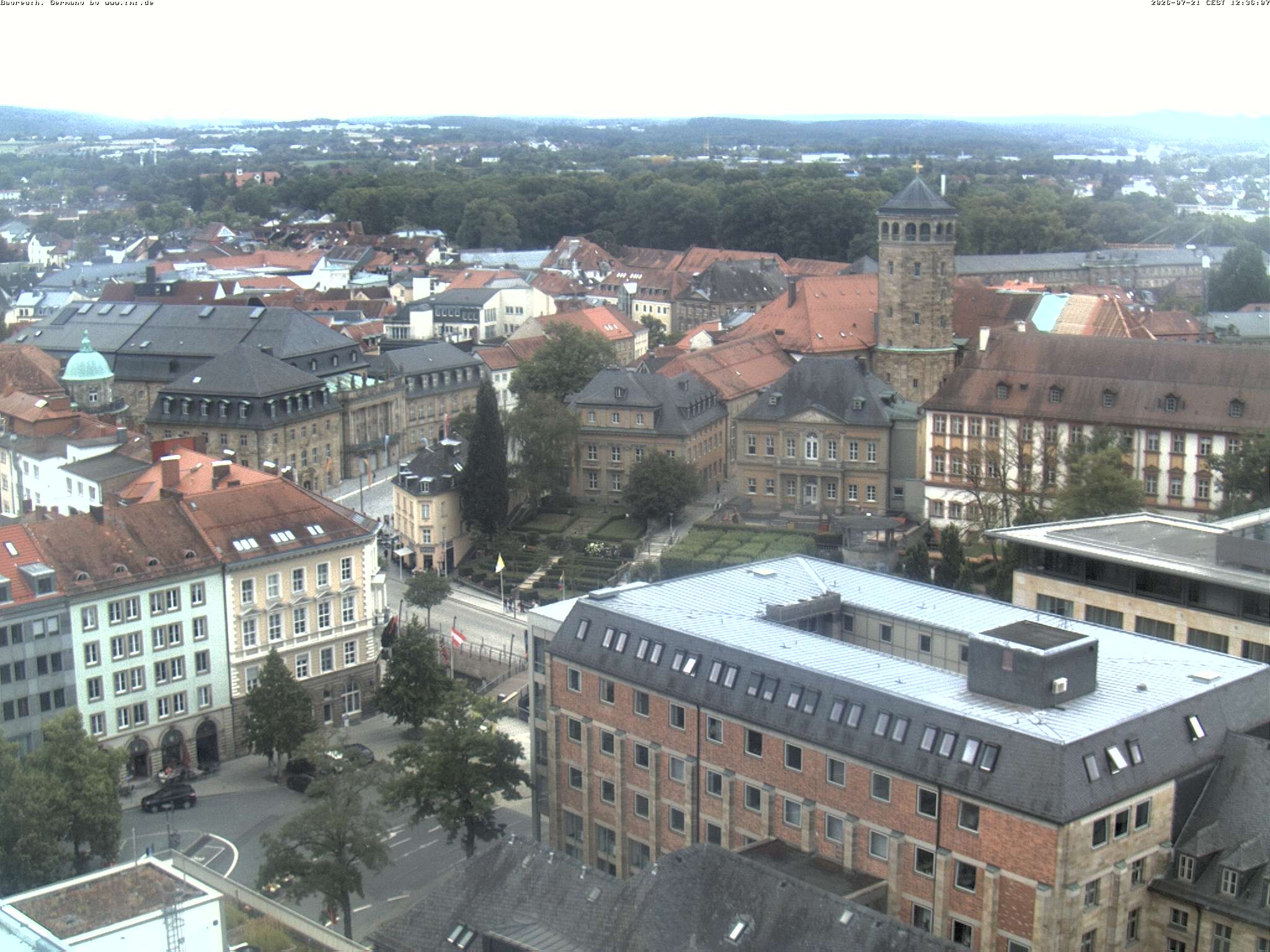 Archiv Foto Webcam Bayreuth: Blick vom Rathaus