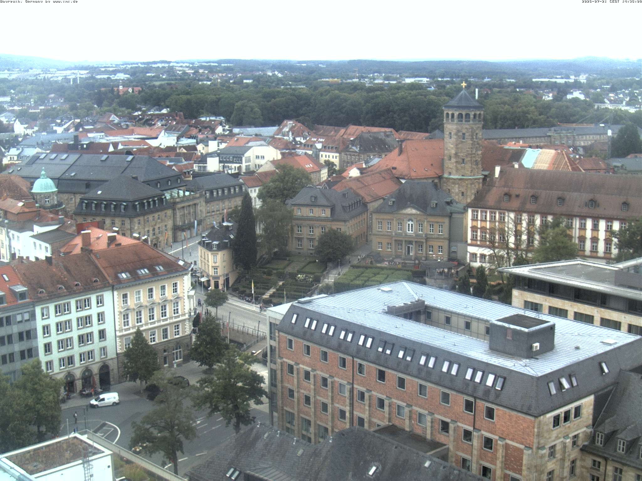 Archiv Foto Webcam Bayreuth: Blick vom Rathaus