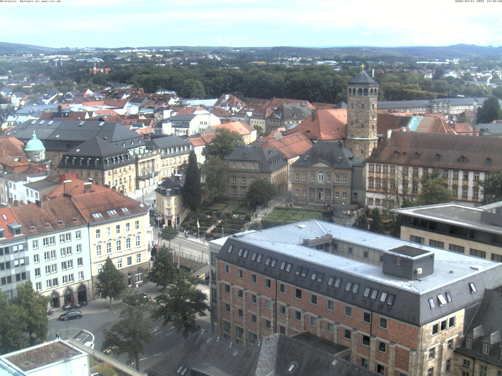 Archiv Foto Webcam Bayreuth: Blick vom Rathaus