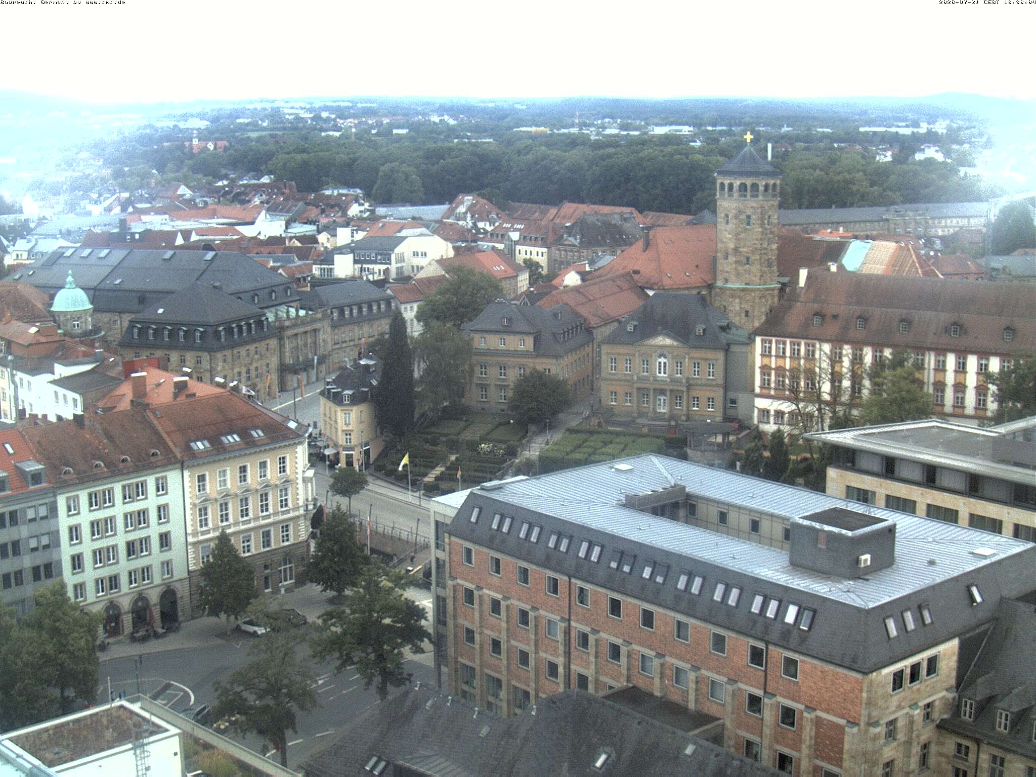 Archiv Foto Webcam Bayreuth: Blick vom Rathaus