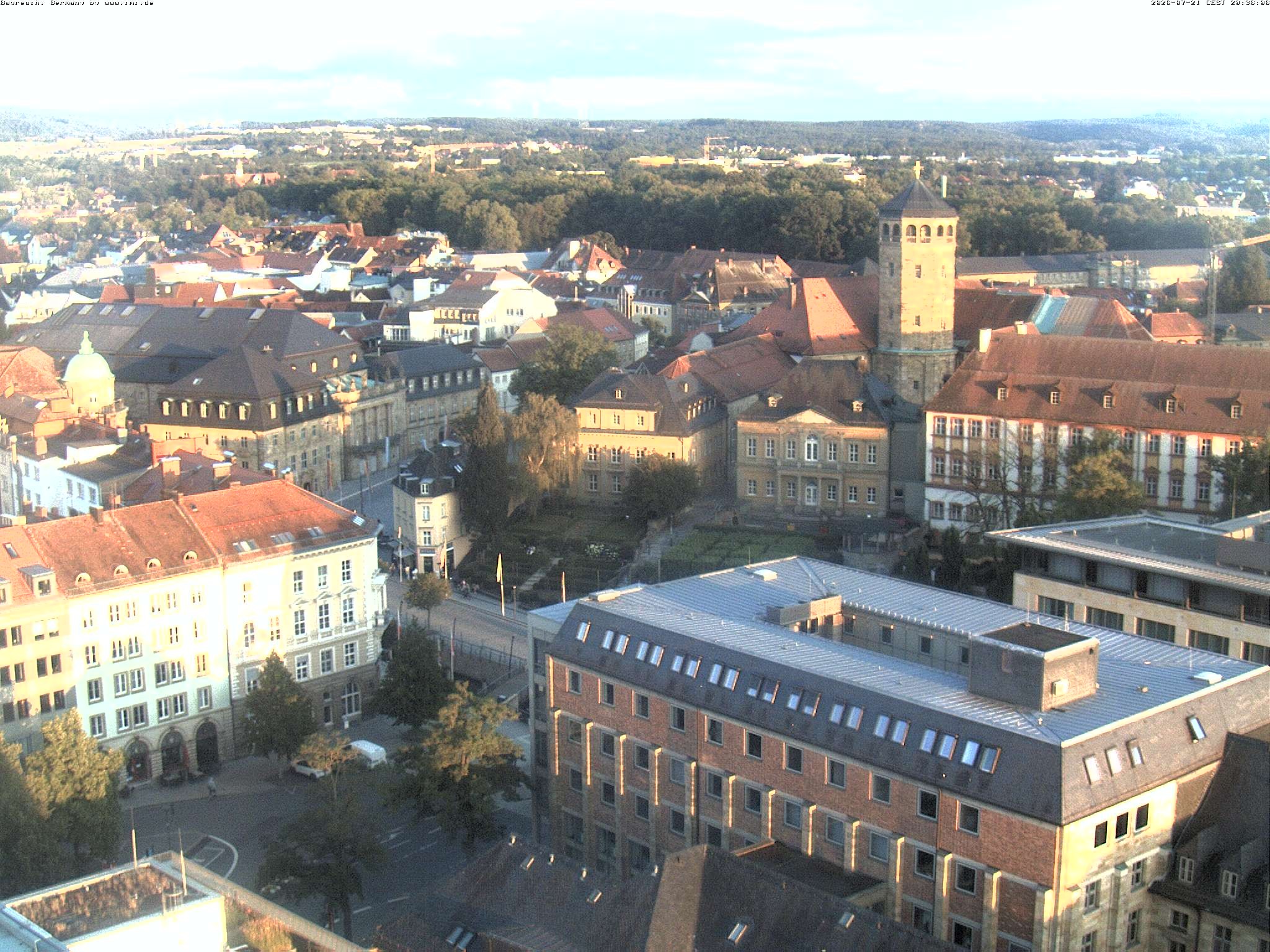 Archiv Foto Webcam Bayreuth: Blick vom Rathaus