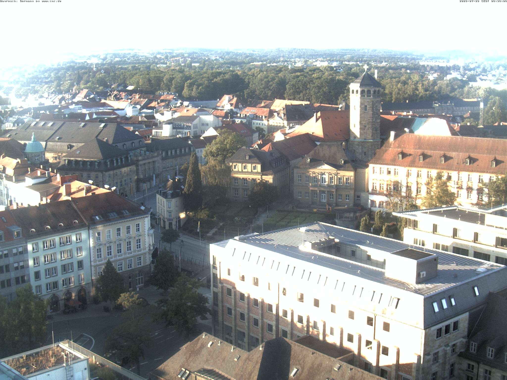 Archiv Foto Webcam Bayreuth: Blick vom Rathaus