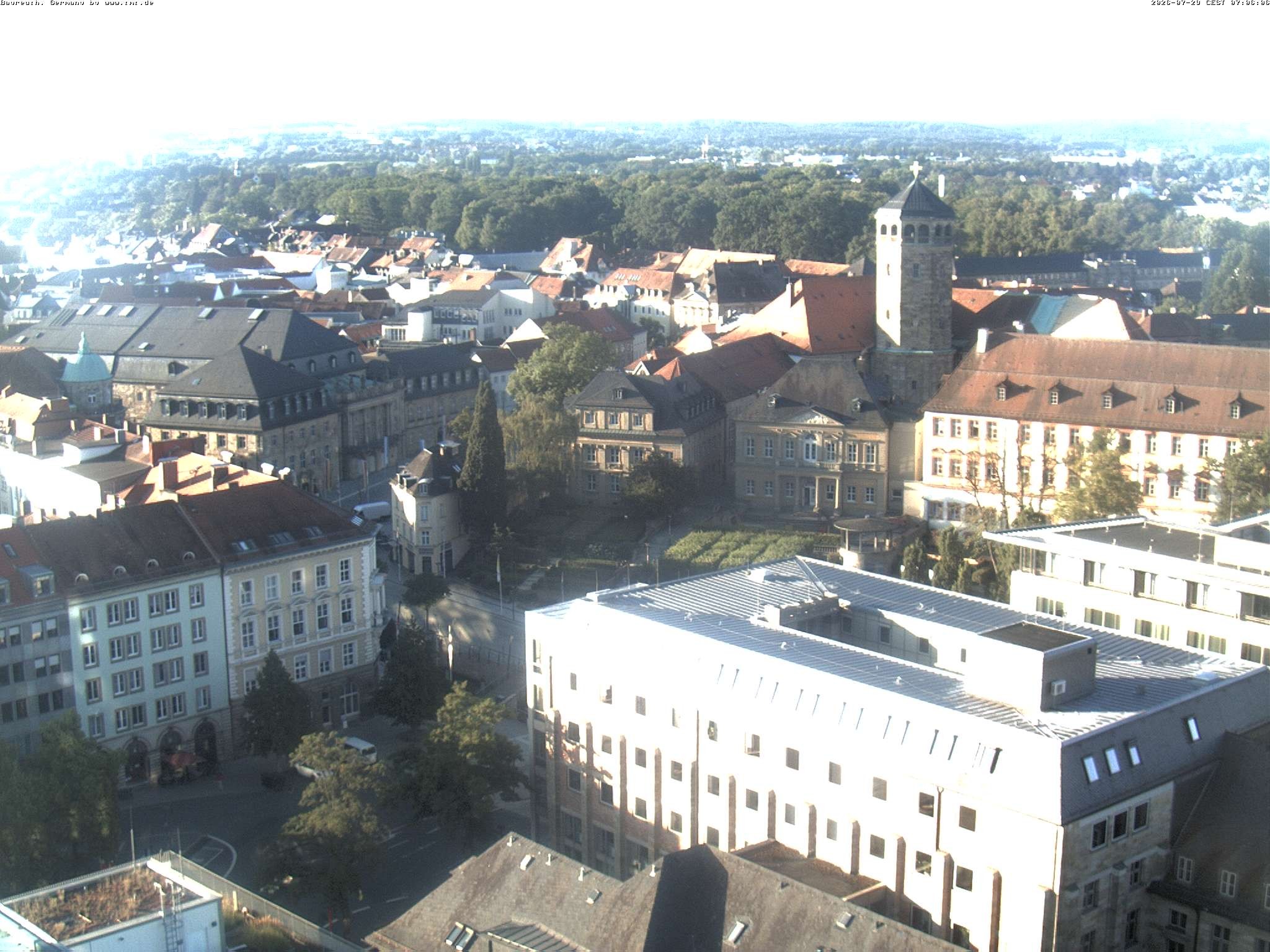 Archiv Foto Webcam Bayreuth: Blick vom Rathaus