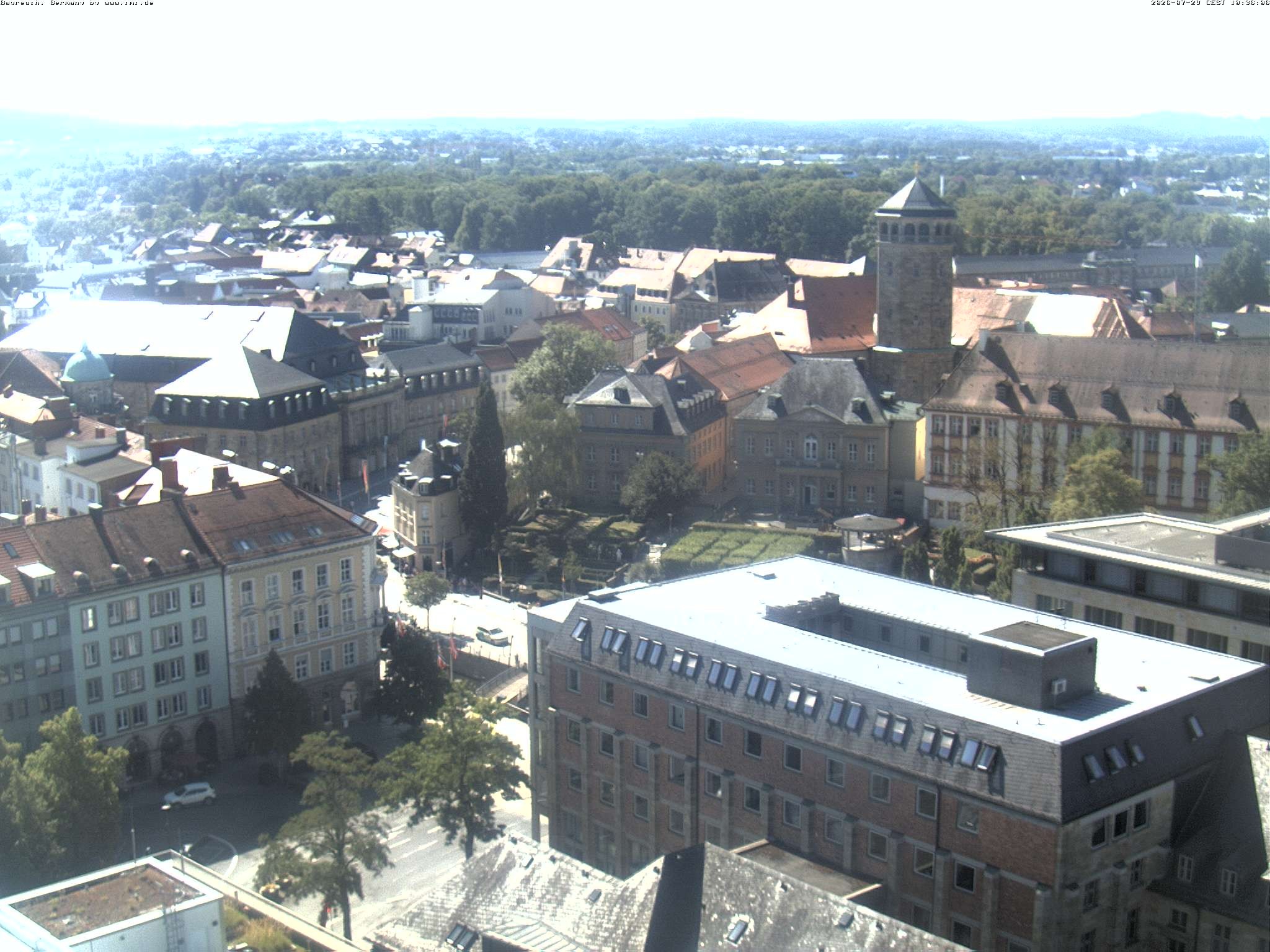 Archiv Foto Webcam Bayreuth: Blick vom Rathaus