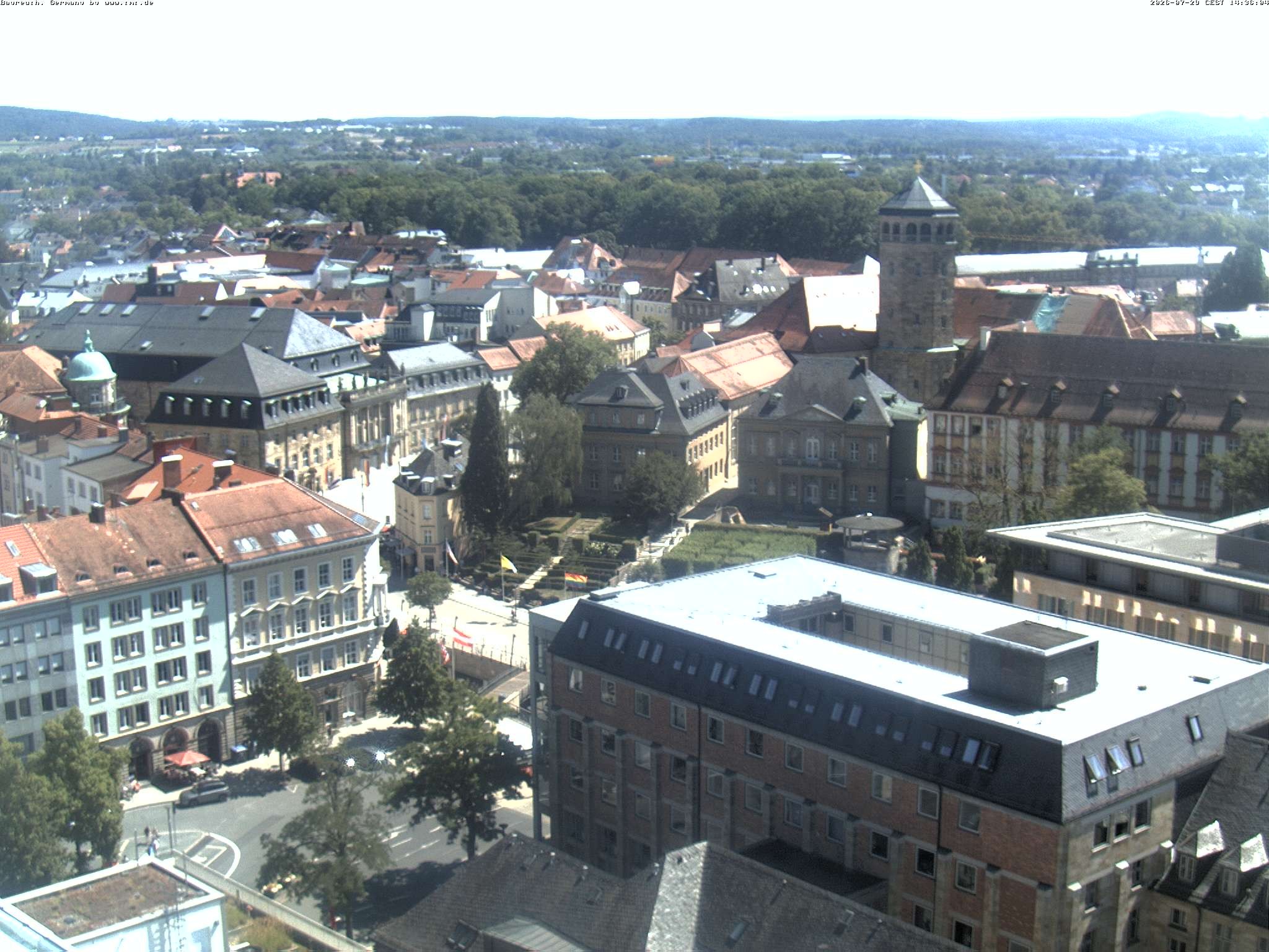 Archiv Foto Webcam Bayreuth: Blick vom Rathaus