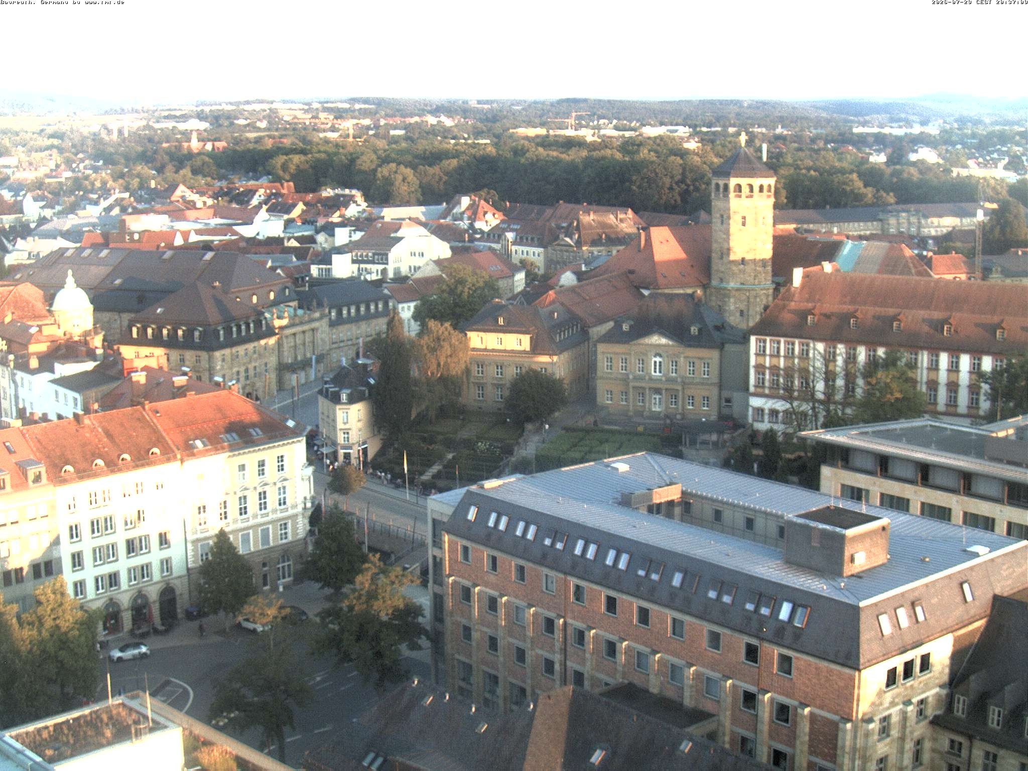 Archiv Foto Webcam Bayreuth: Blick vom Rathaus