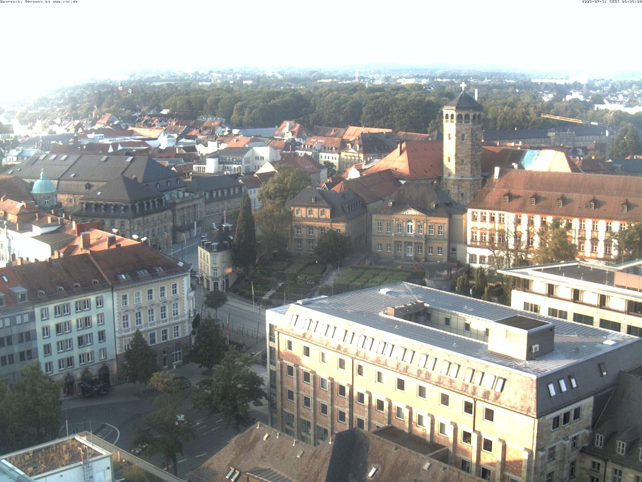 Archiv Foto Webcam Bayreuth: Blick vom Rathaus