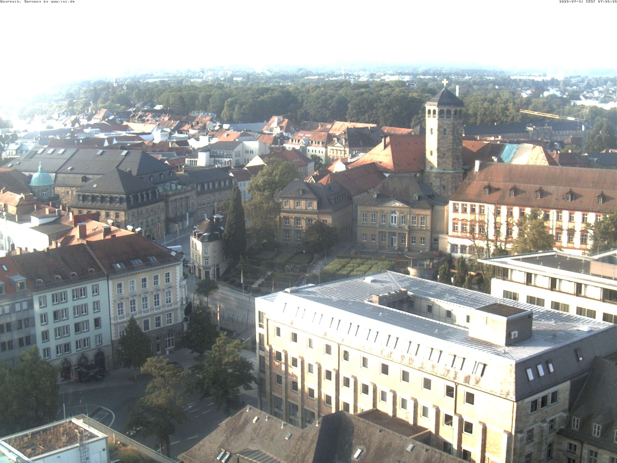 Archiv Foto Webcam Bayreuth: Blick vom Rathaus