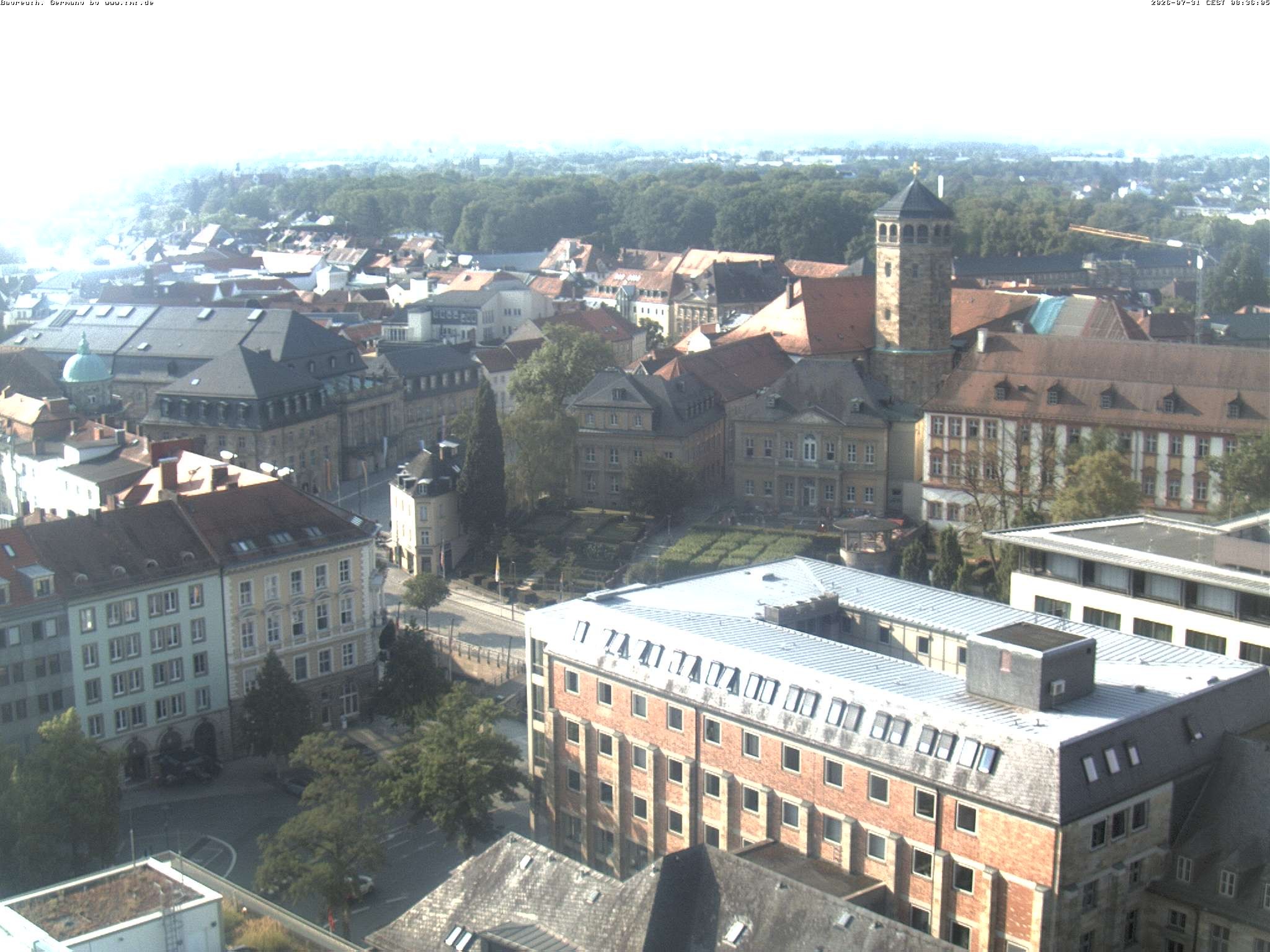Archiv Foto Webcam Bayreuth: Blick vom Rathaus