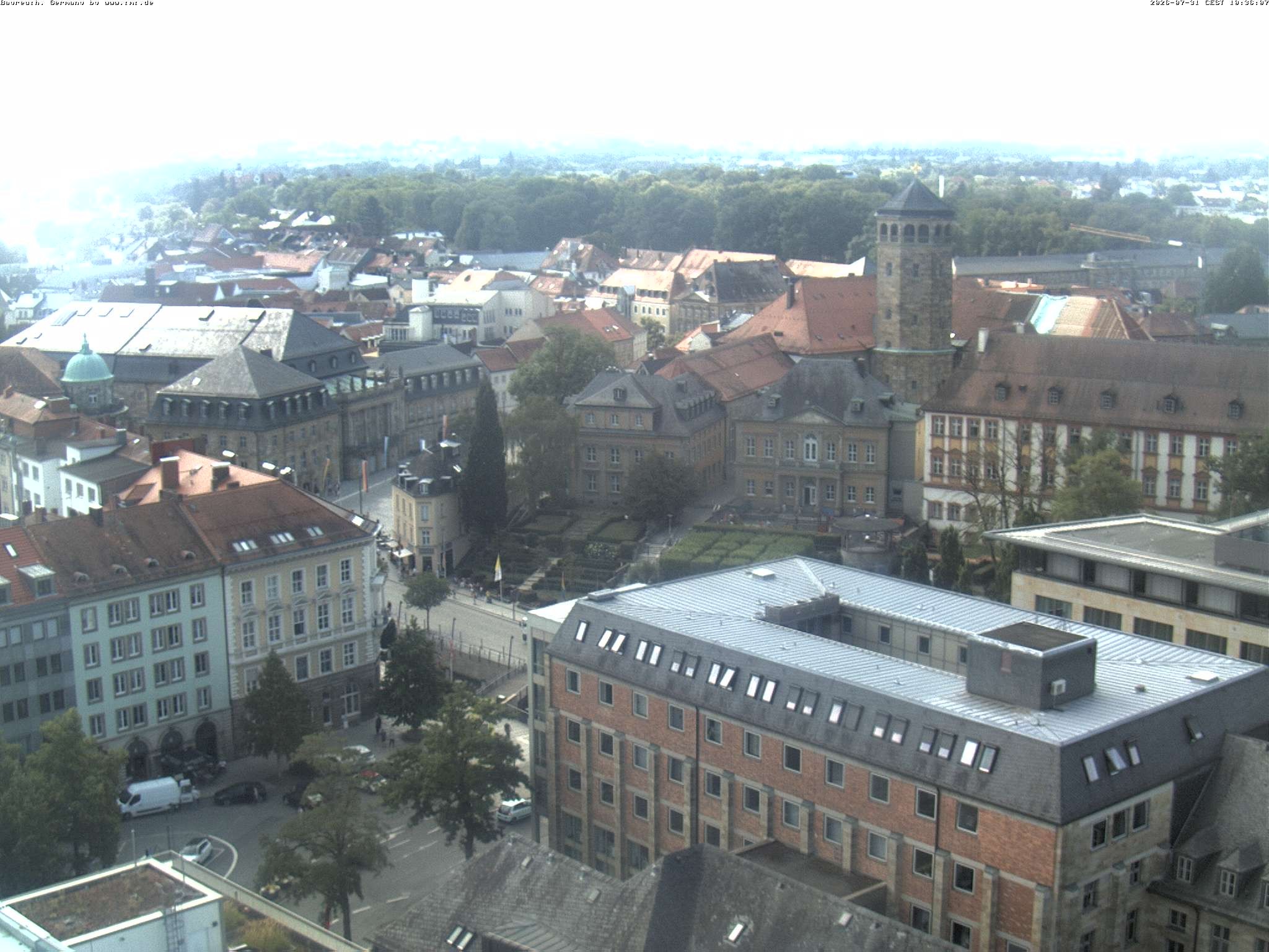 Archiv Foto Webcam Bayreuth: Blick vom Rathaus