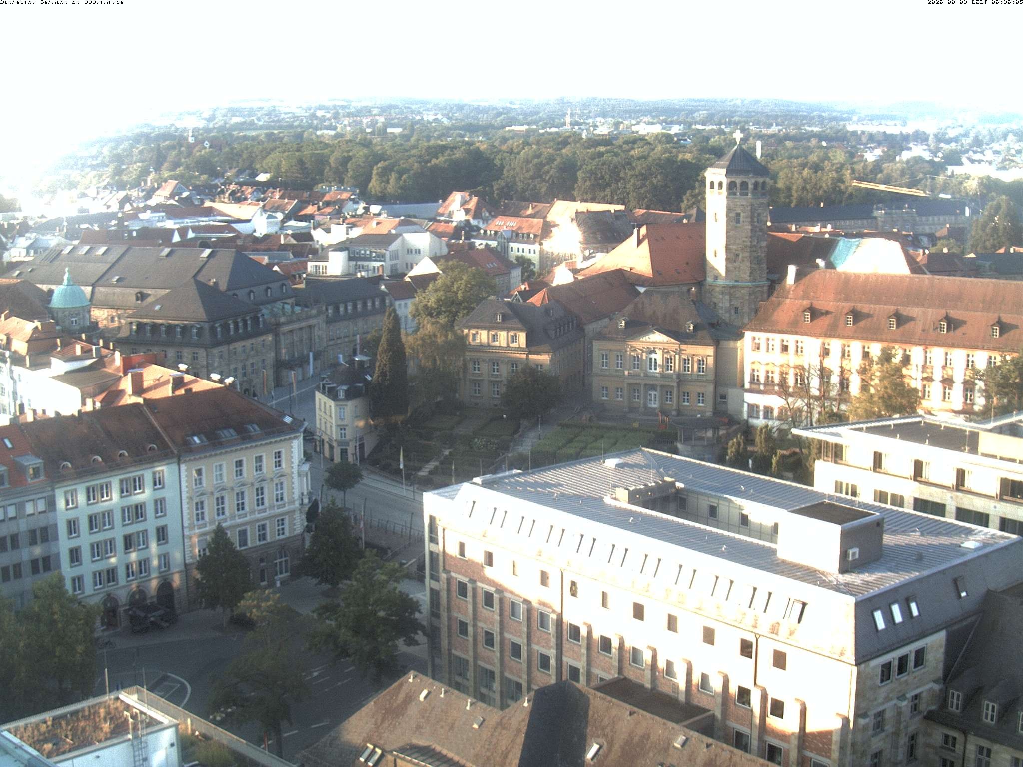 Archiv Foto Webcam Bayreuth: Blick vom Rathaus