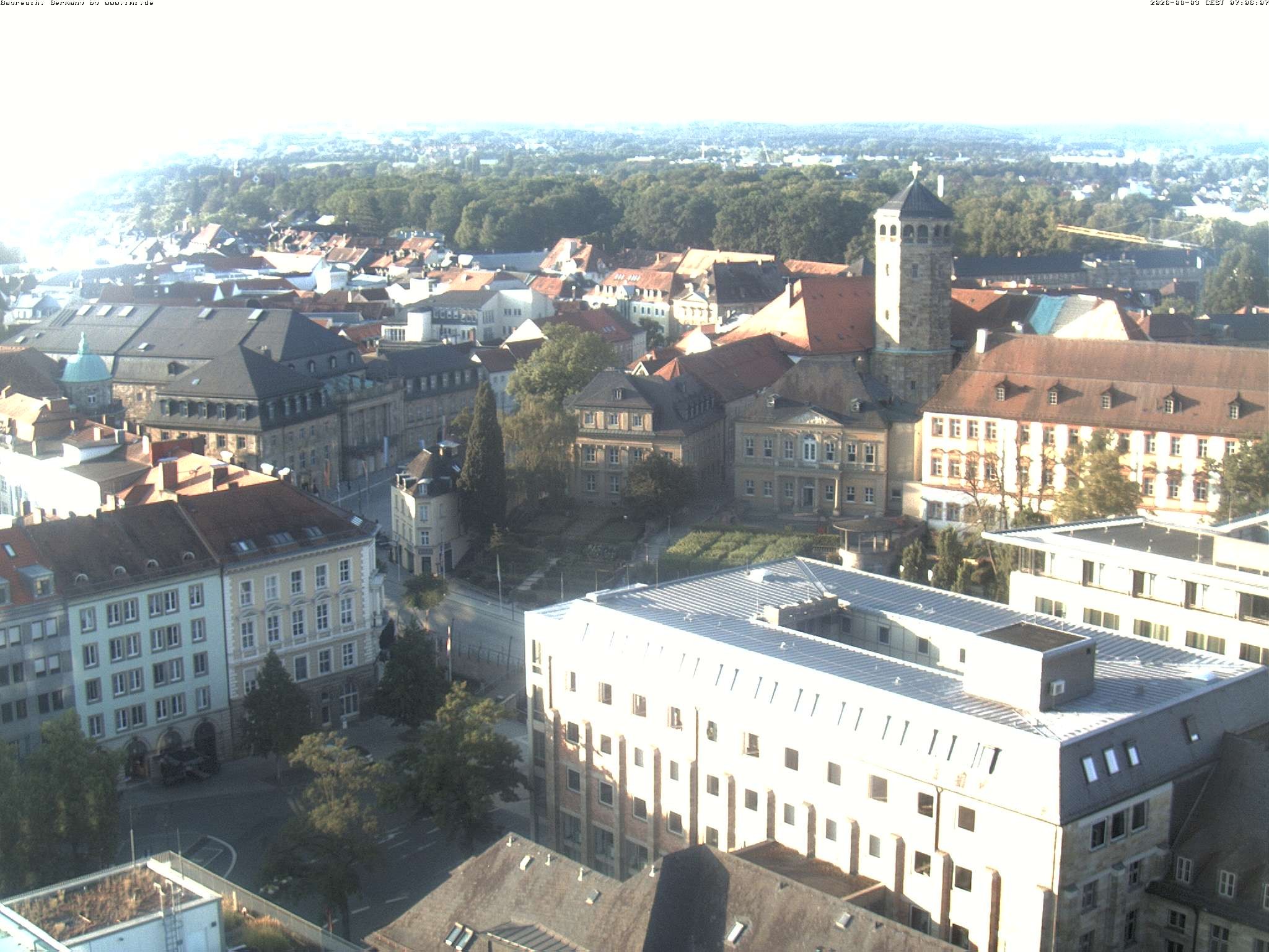 Archiv Foto Webcam Bayreuth: Blick vom Rathaus