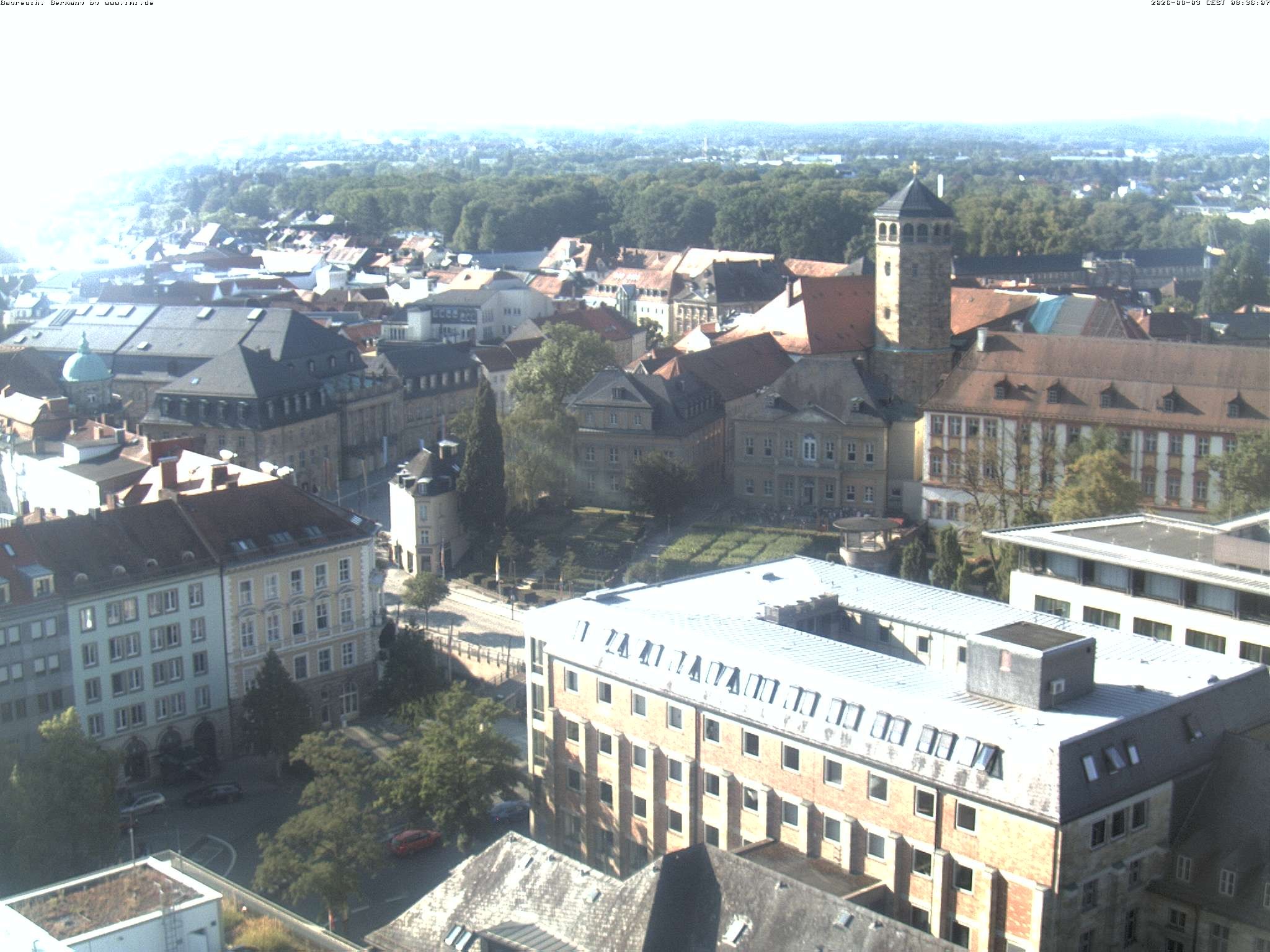 Archiv Foto Webcam Bayreuth: Blick vom Rathaus