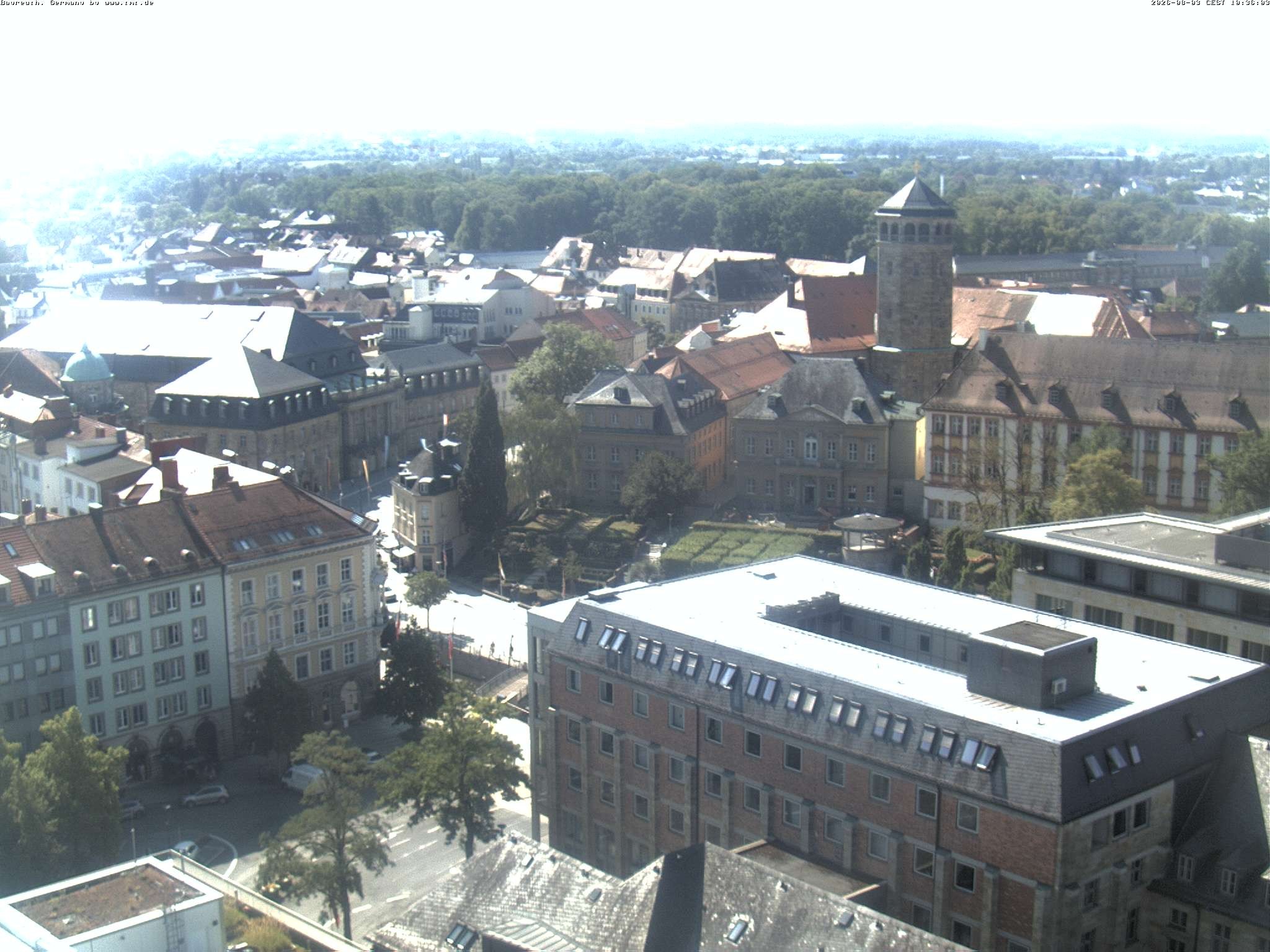 Archiv Foto Webcam Bayreuth: Blick vom Rathaus