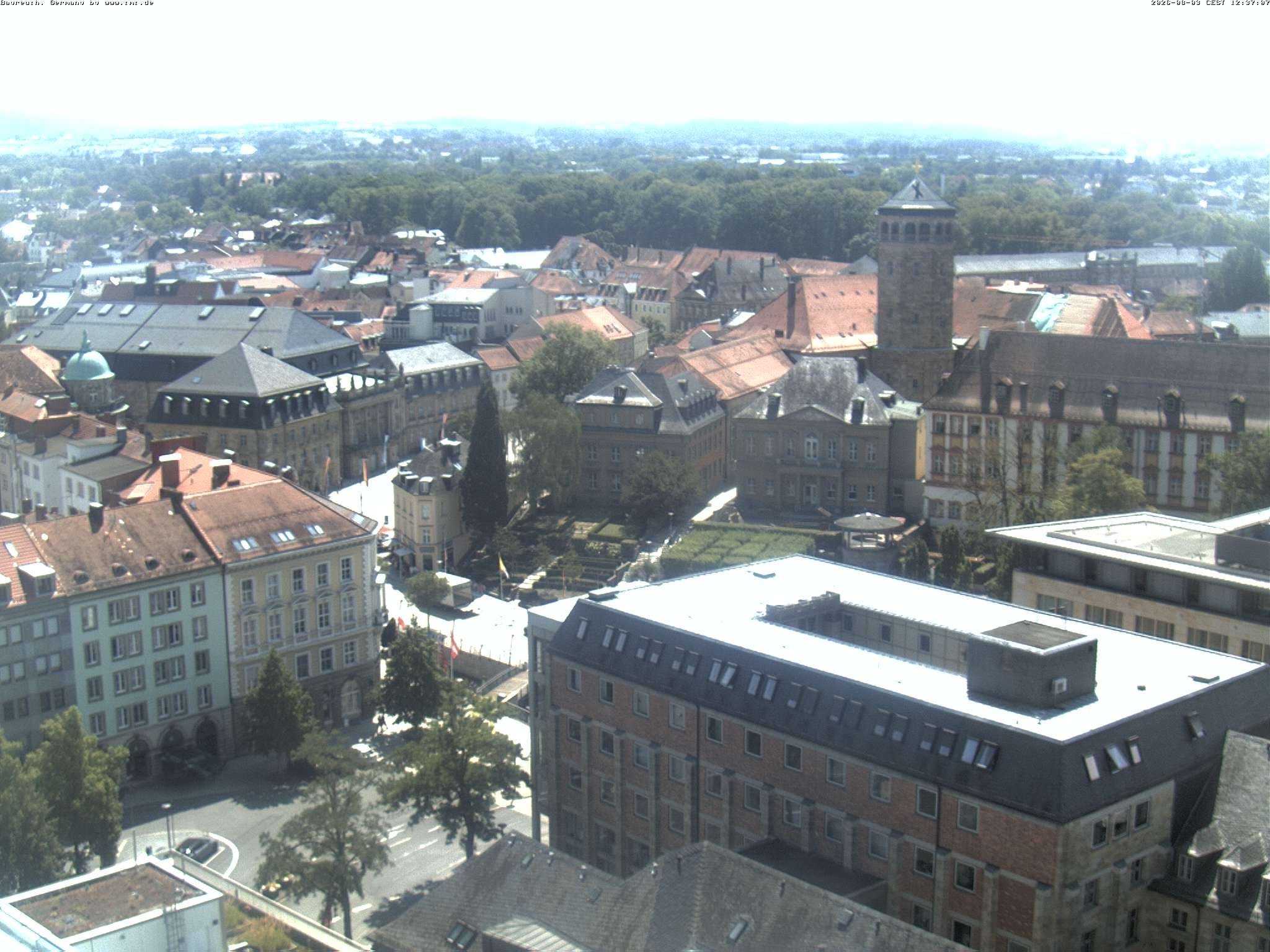 Archiv Foto Webcam Bayreuth: Blick vom Rathaus