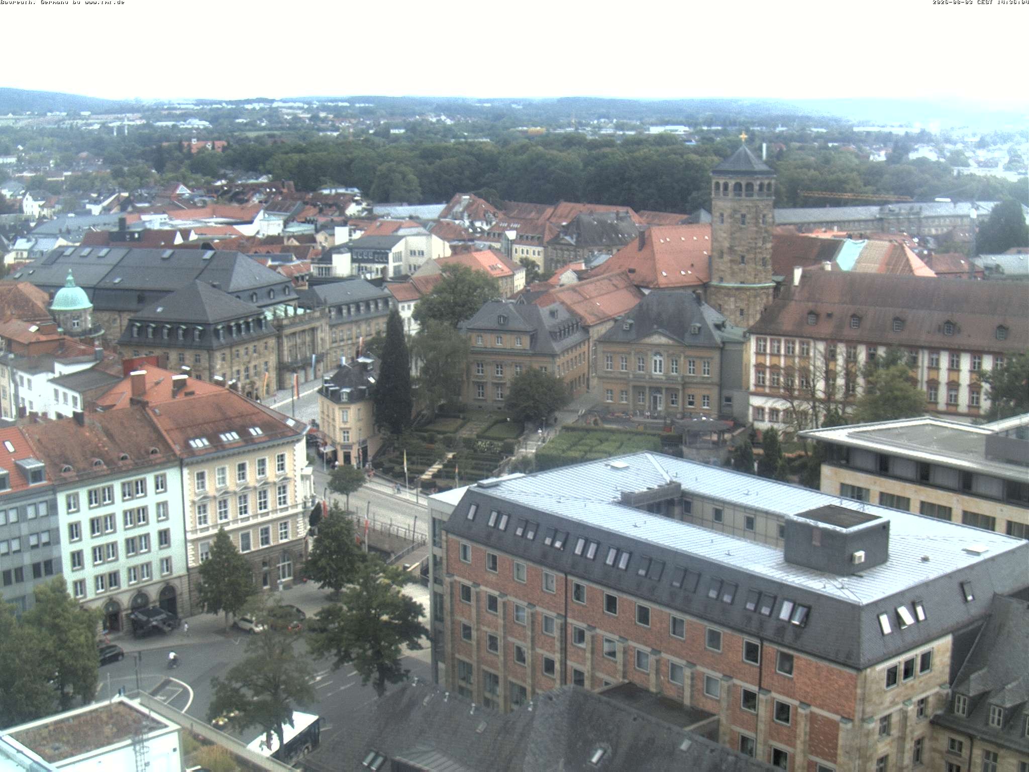 Archiv Foto Webcam Bayreuth: Blick vom Rathaus