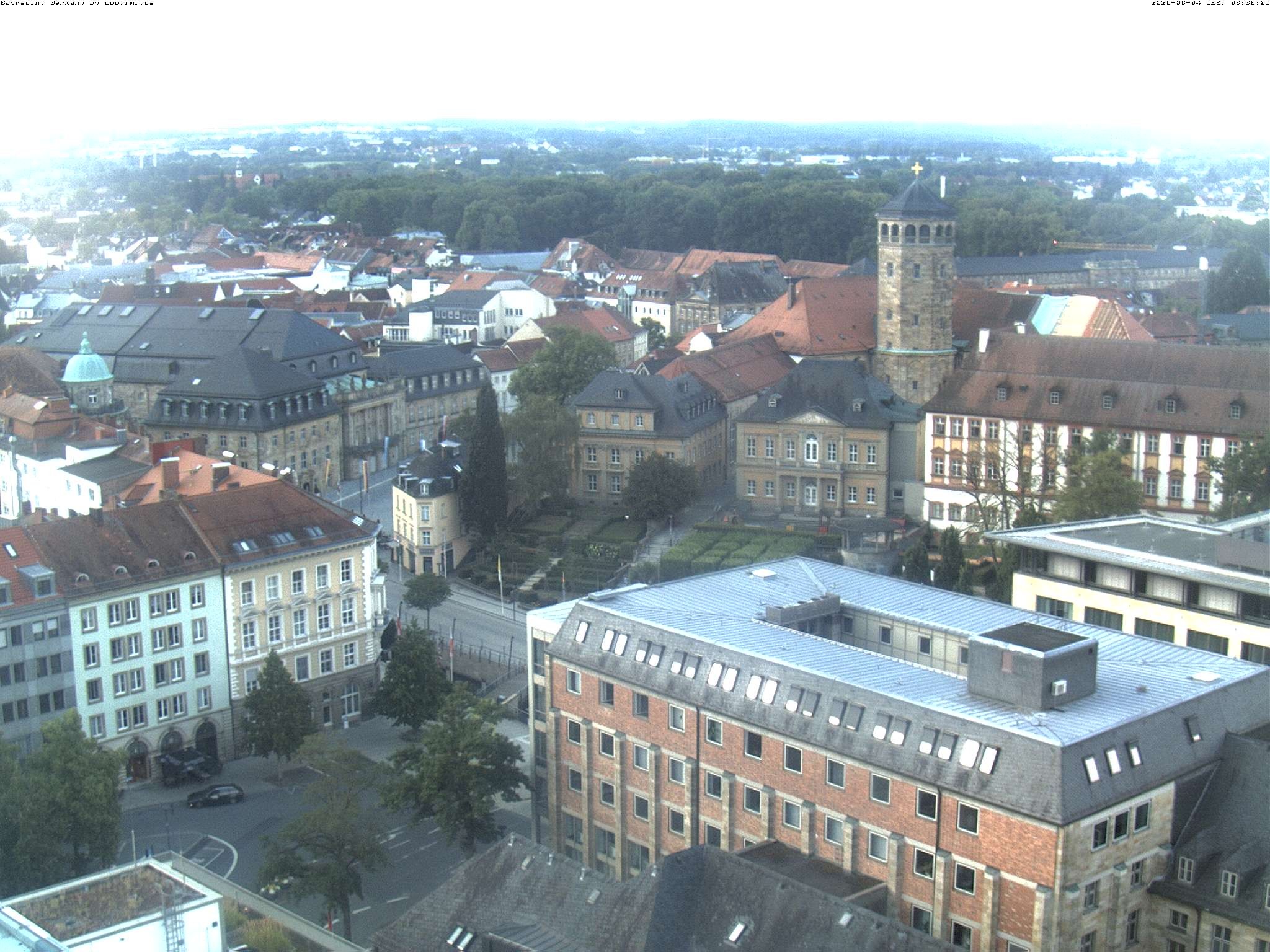 Archiv Foto Webcam Bayreuth: Blick vom Rathaus