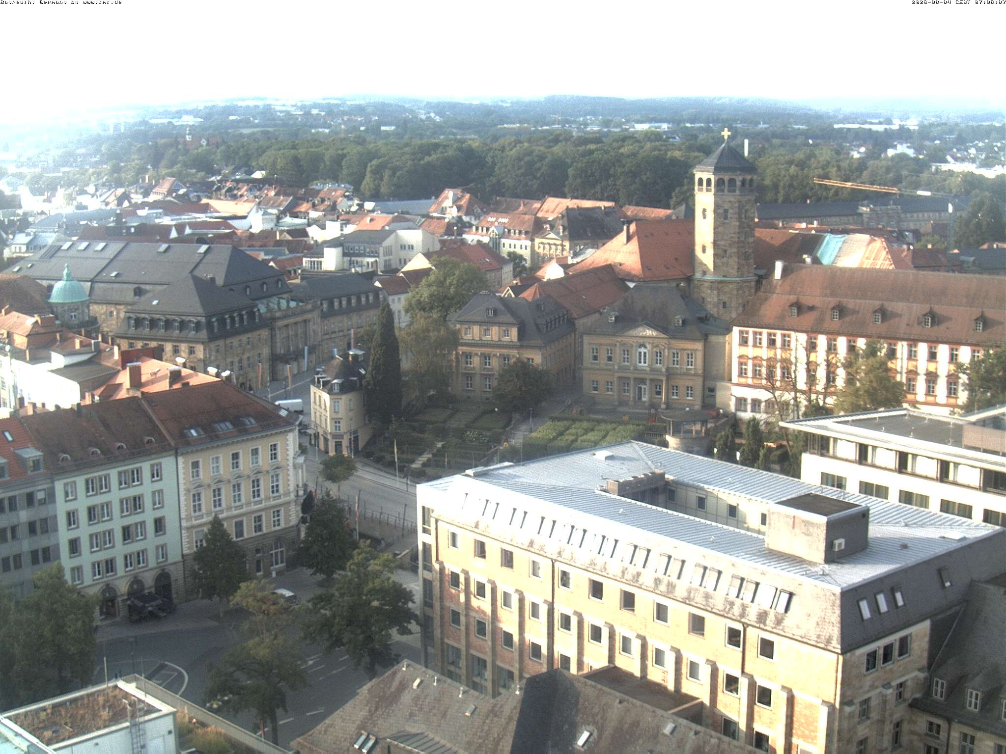 Archiv Foto Webcam Bayreuth: Blick vom Rathaus