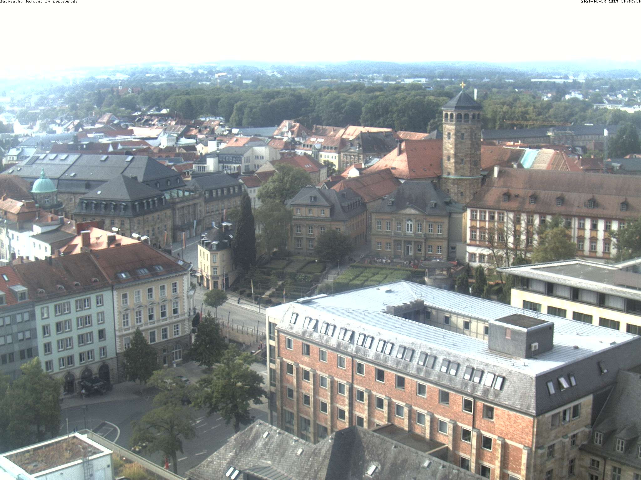 Archiv Foto Webcam Bayreuth: Blick vom Rathaus