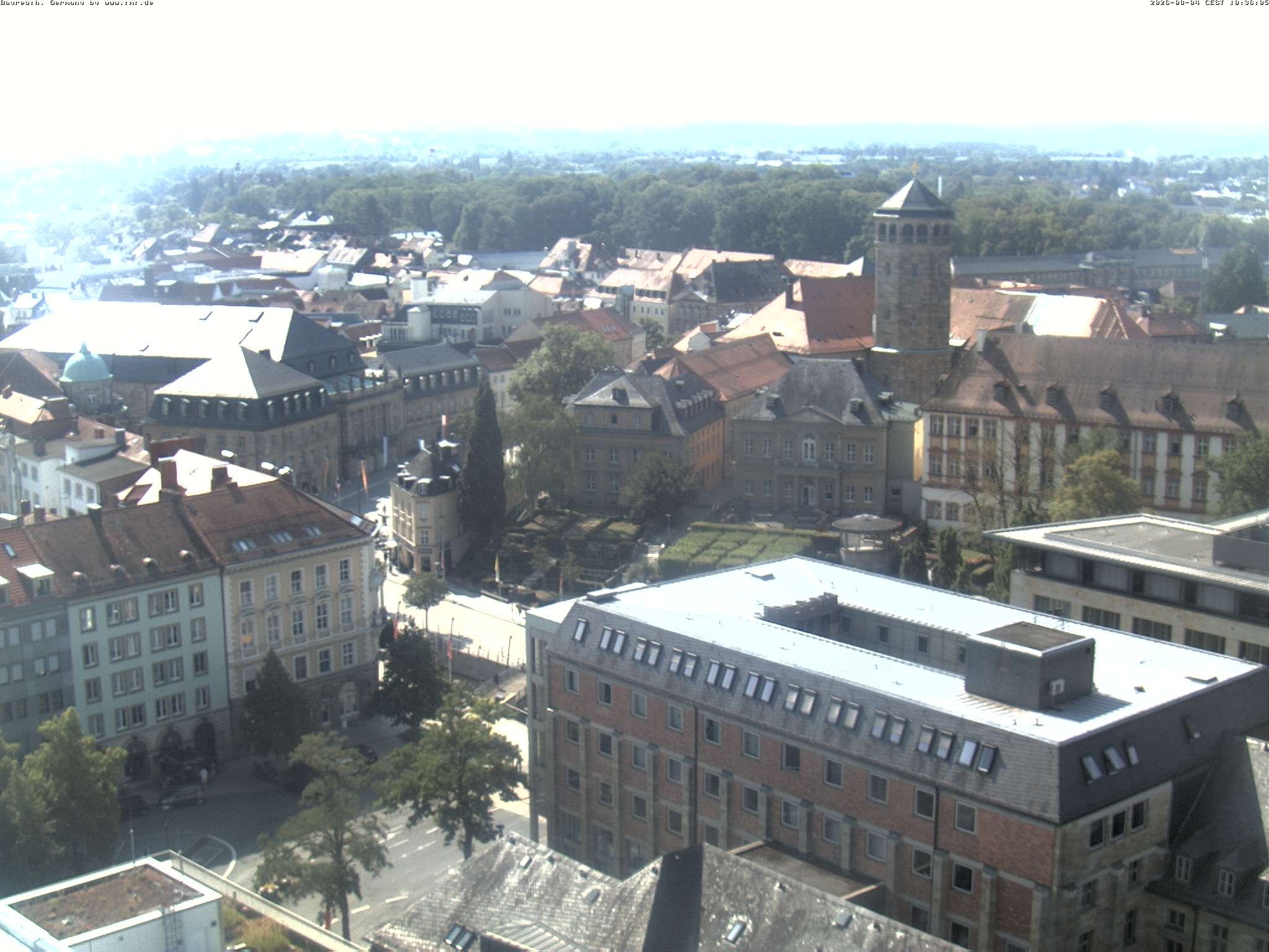 Archiv Foto Webcam Bayreuth: Blick vom Rathaus