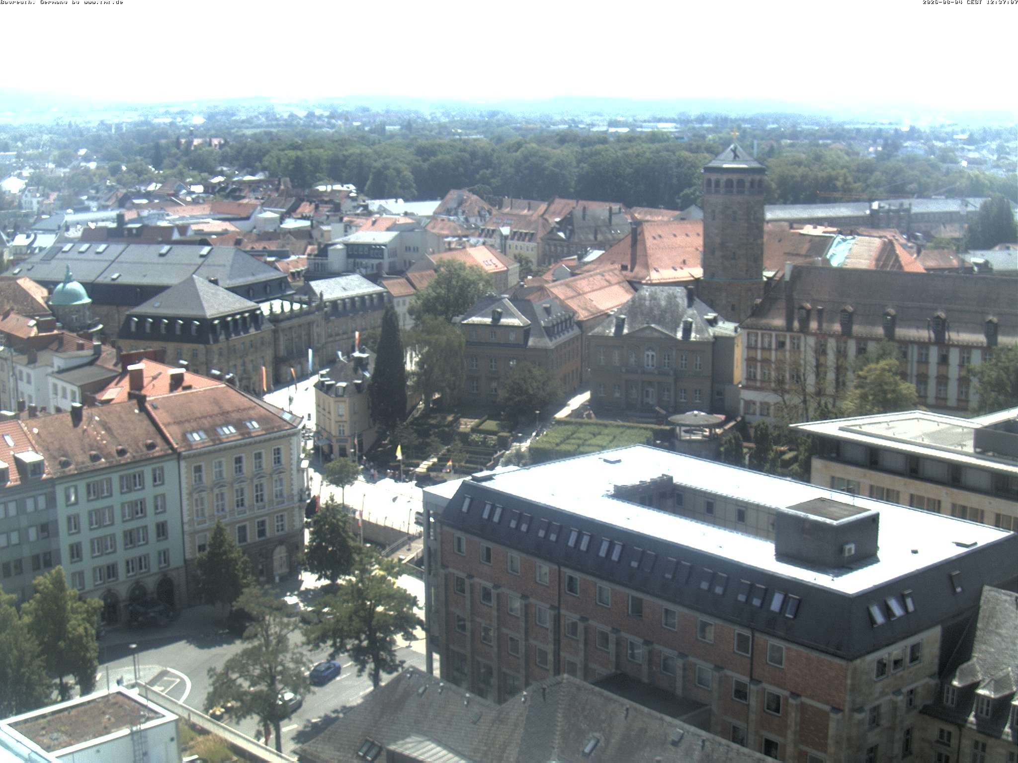 Archiv Foto Webcam Bayreuth: Blick vom Rathaus