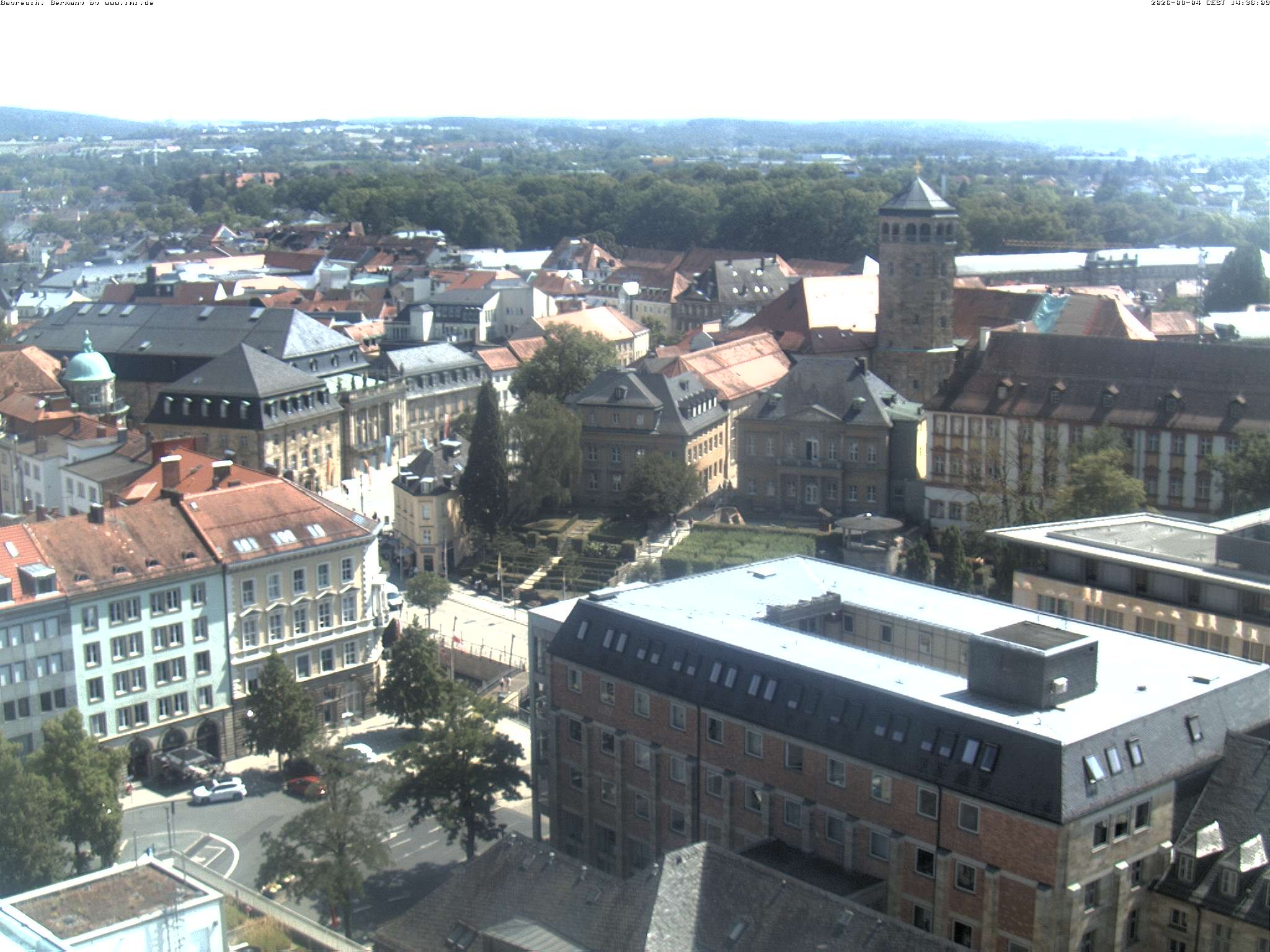 Archiv Foto Webcam Bayreuth: Blick vom Rathaus