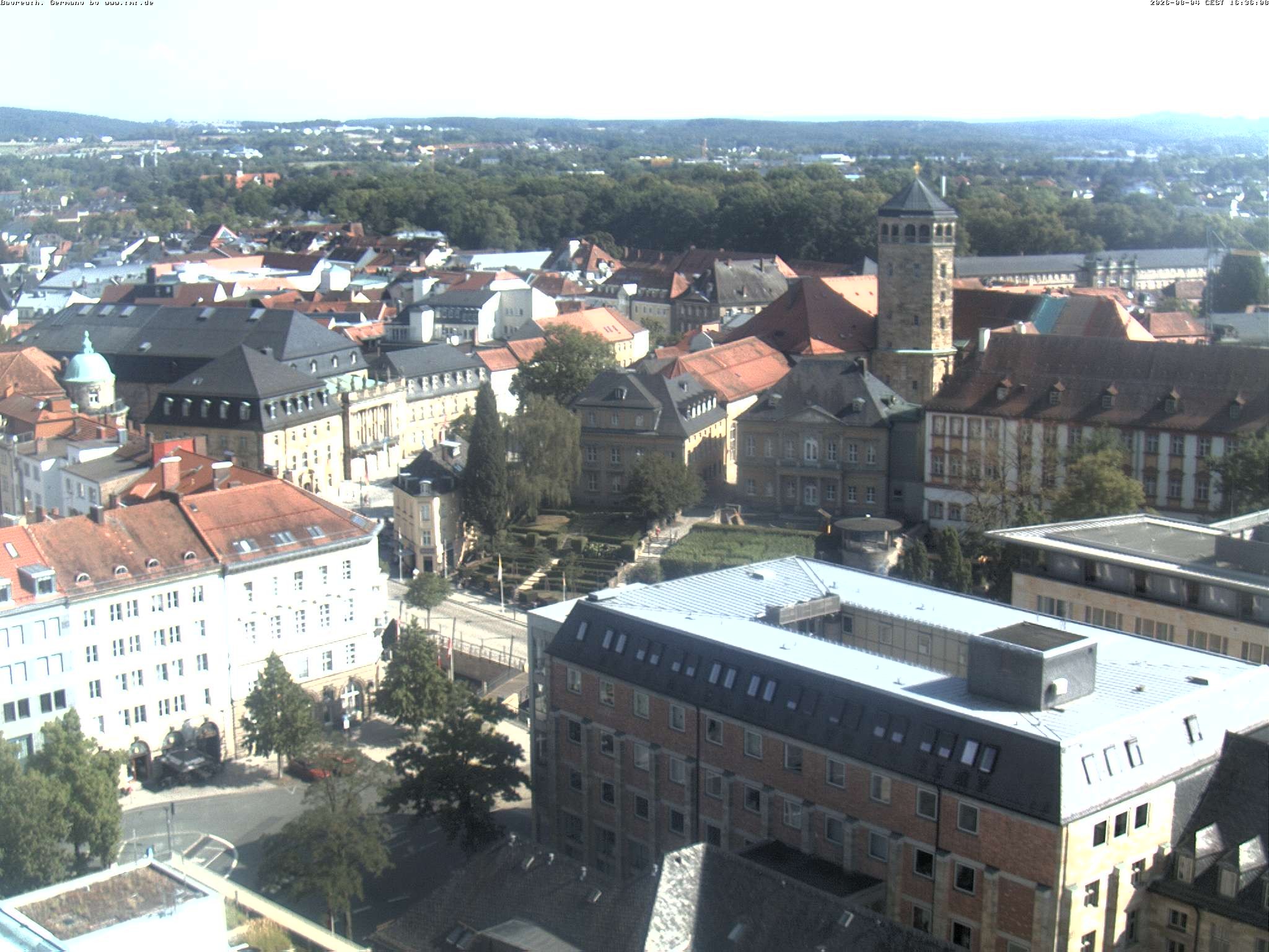 Archiv Foto Webcam Bayreuth: Blick vom Rathaus