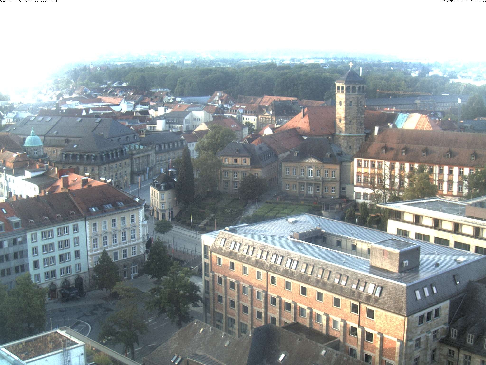Archiv Foto Webcam Bayreuth: Blick vom Rathaus