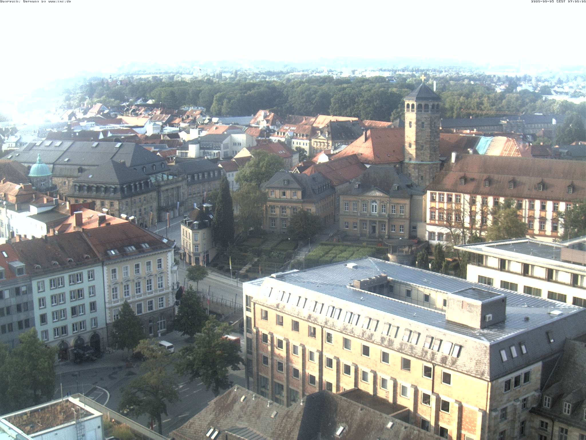 Archiv Foto Webcam Bayreuth: Blick vom Rathaus