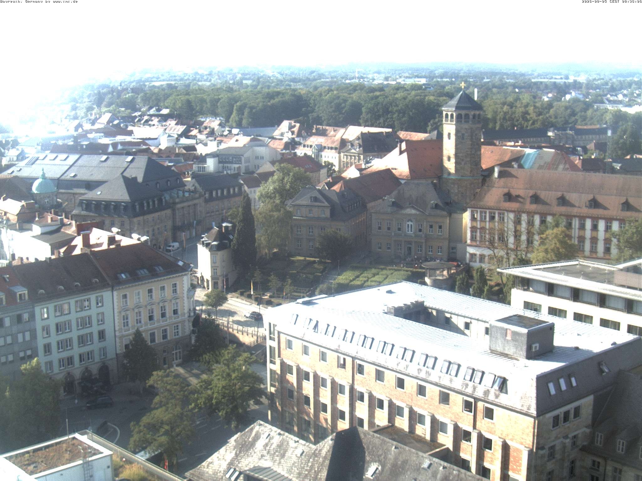 Archiv Foto Webcam Bayreuth: Blick vom Rathaus
