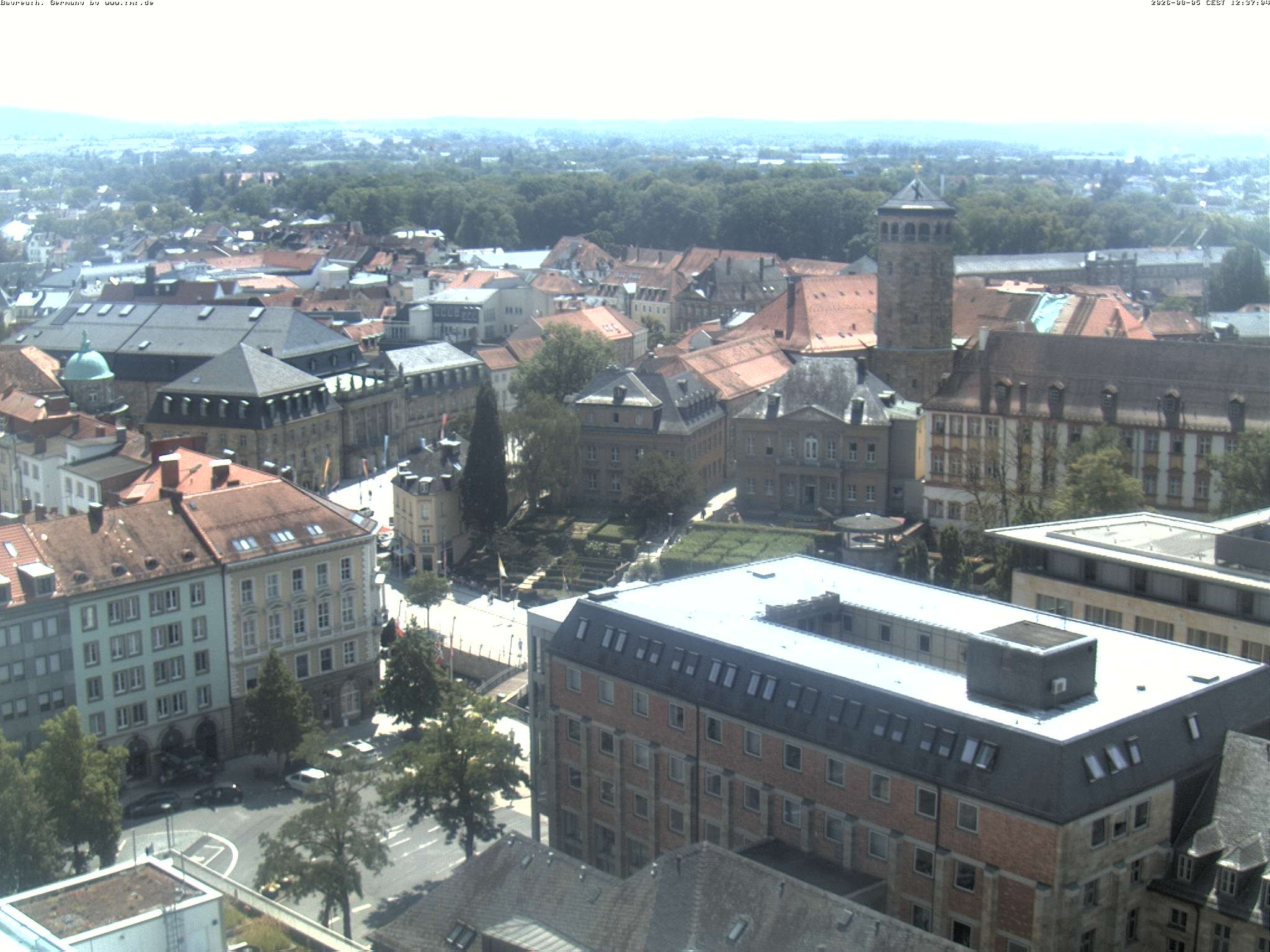 Archiv Foto Webcam Bayreuth: Blick vom Rathaus